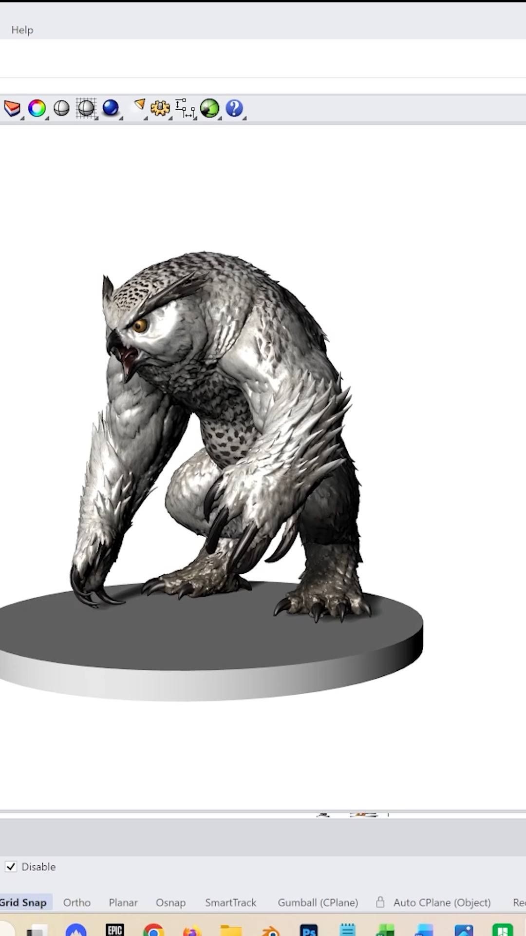 Love creating new things, I've wanted to make an owlbear for ages! #miniatures #3dprint #owlbear #3d #dnd #dungeonsanddragons #dungeonsanddragonsminiatures