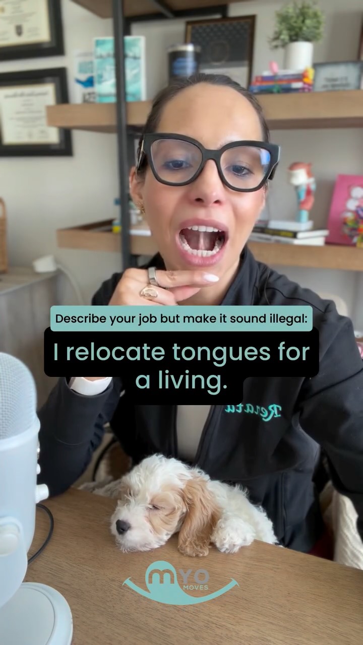 Not really... but I do teach proper tongue posture, breathing, and swallowing patterns to support better sleep, airway health, and oral function.
It’s a weird job description, but somebody’s gotta do it. 👅🆙
#myofunctionaltherapy #airwayhealth #breathebetter #tonguetie #myo