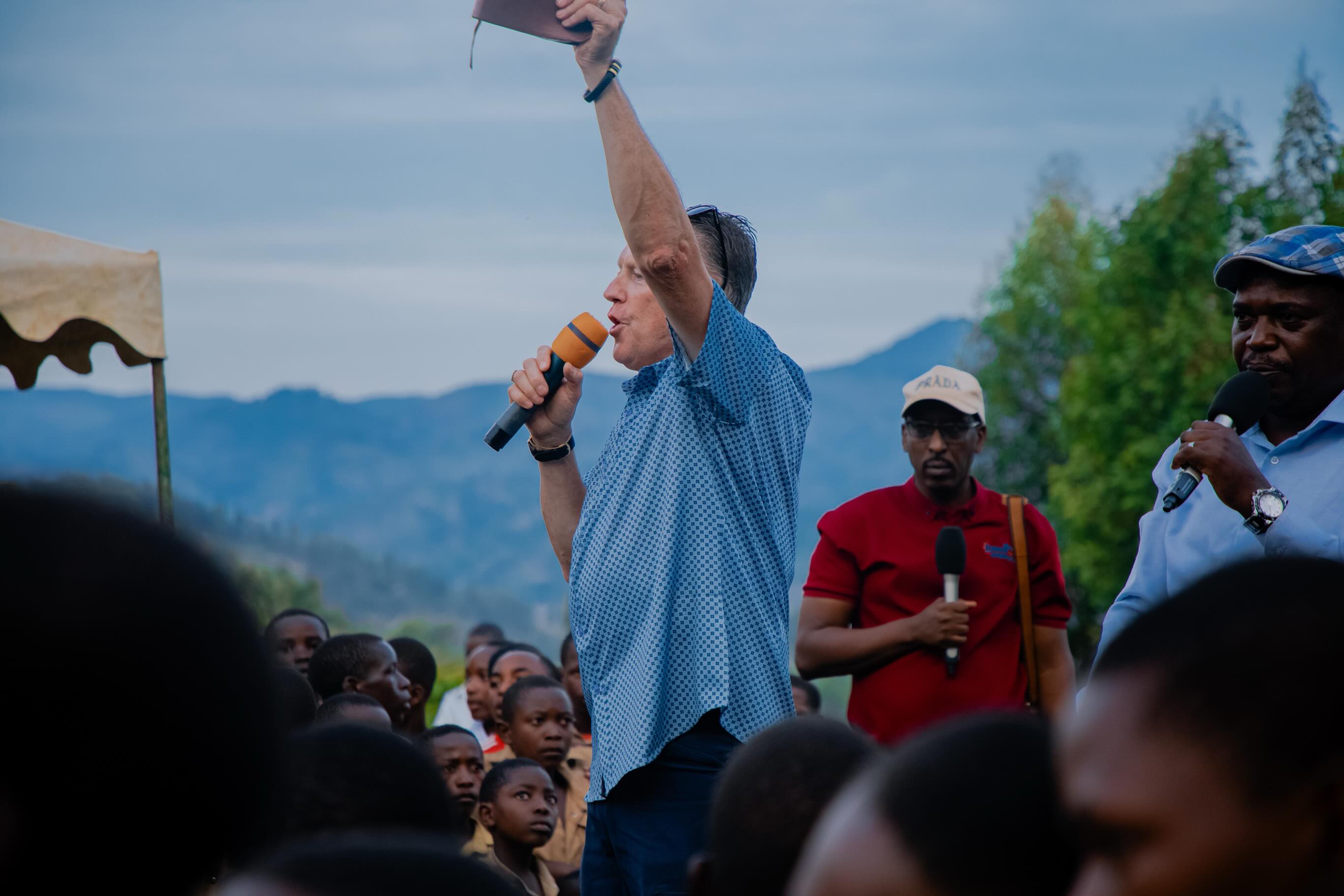 Rwanda Africa District #14, with a Crusade in each one. 500+ Believed on the Lord Jesus Christ in this Jesus is here with Open Arms Crusade. Jesus always wins. To God be the Glory.