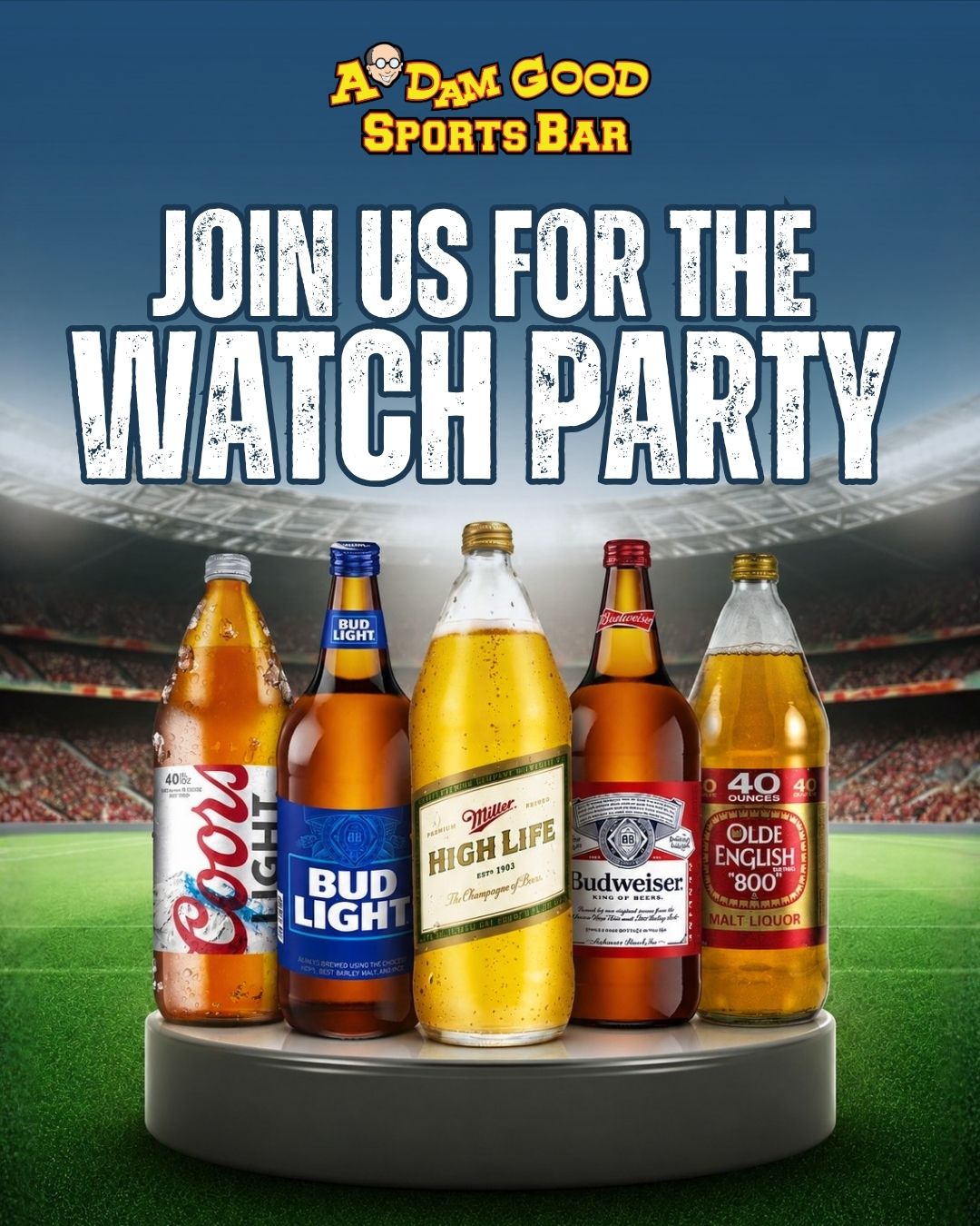 The match hits different with a 40 in hand. 🍺⚽
Pull up, grab a seat, and watch it all go down on our big screens. See ya at 3pm!😉
