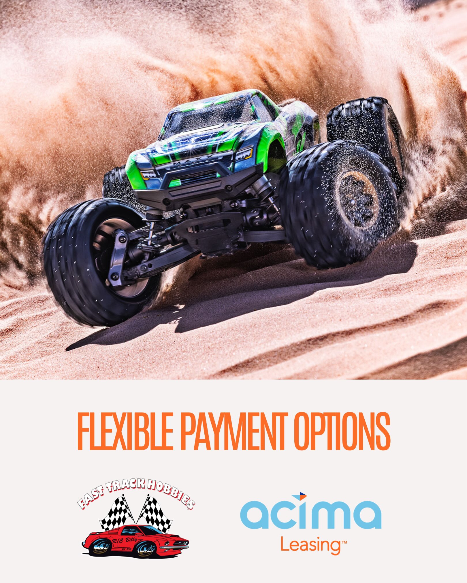 Shopping for a new RC car, slot car set, plane, boat, or other cool hobby gear but prefer flexible payments?
Fast Track Hobbies offers Acima as an alternative payment option for qualifying customers. Stop by the store and ask our team for details.
π Fast Track Hobbies, Rocklin, CA
Terms and conditions apply. No credit needed.
#FastTrackHobbies #RCHobbies #SlotCars #RocklinCA #HobbyShop