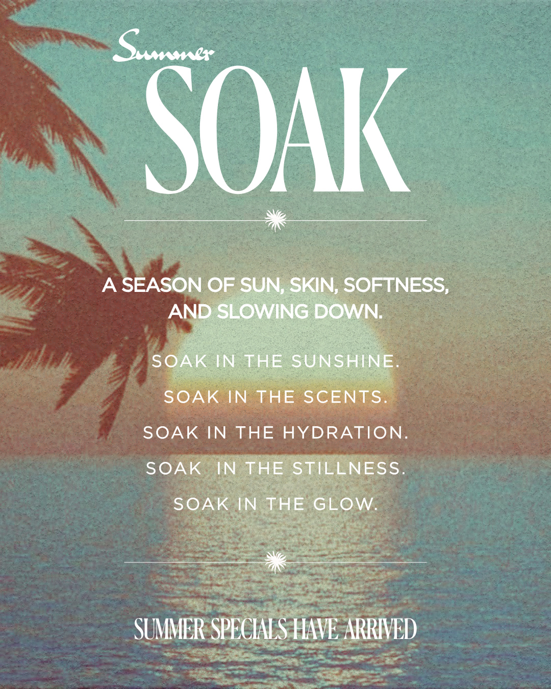 A season of sun, skin, softness, and slowing down.š“šāļøāØšā
ā
From cooling facials and tropical body rituals to soothing massage, sauna, and energy work, our new seasonal collection is designed to help you soak in the sunshine, scents, hydration, stillness, and glow of summer.ā
ā
Comment SOAK for the booking link or visit thespacespa.com/specials to explore the collection. šæš§š»āāļøāØ