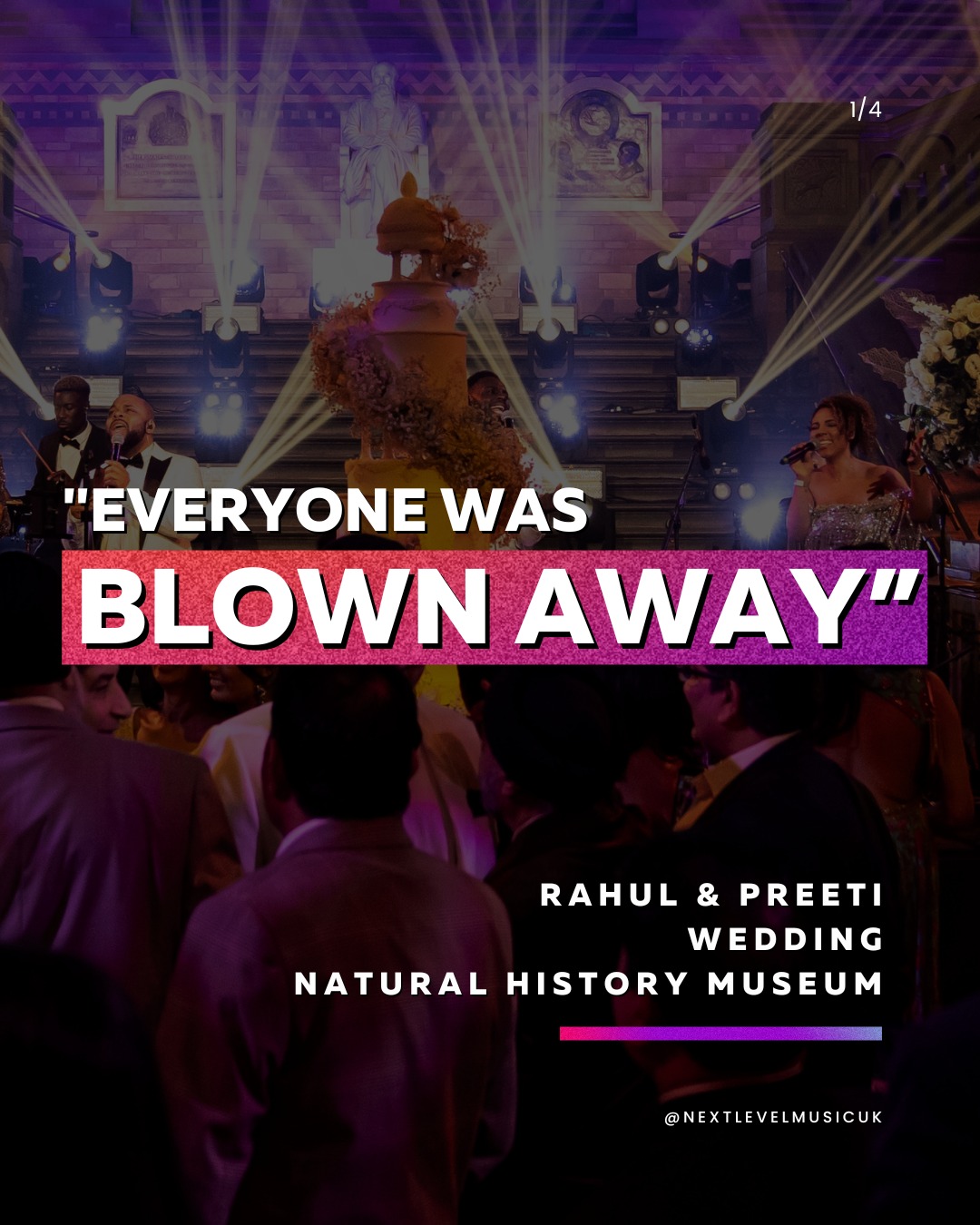 Thanks to Rahul @lafreshco for these kind words!
Rahul was our wedding caterer back in 2019 (their food is OFF THE CHARTS!!!) and we’ve stayed friends since.
When he told me us was getting married we got SUPER EXCITED!
Not only did we get to return the favour, but we knew that Rahul & Preeti’s big day was going to be something very special - we were thrilled to be a part of their special day!
#testimonial
#londonwedding
#asianweddingentertainment
#indianweddingband
#naturalhistorymuseumwedding
