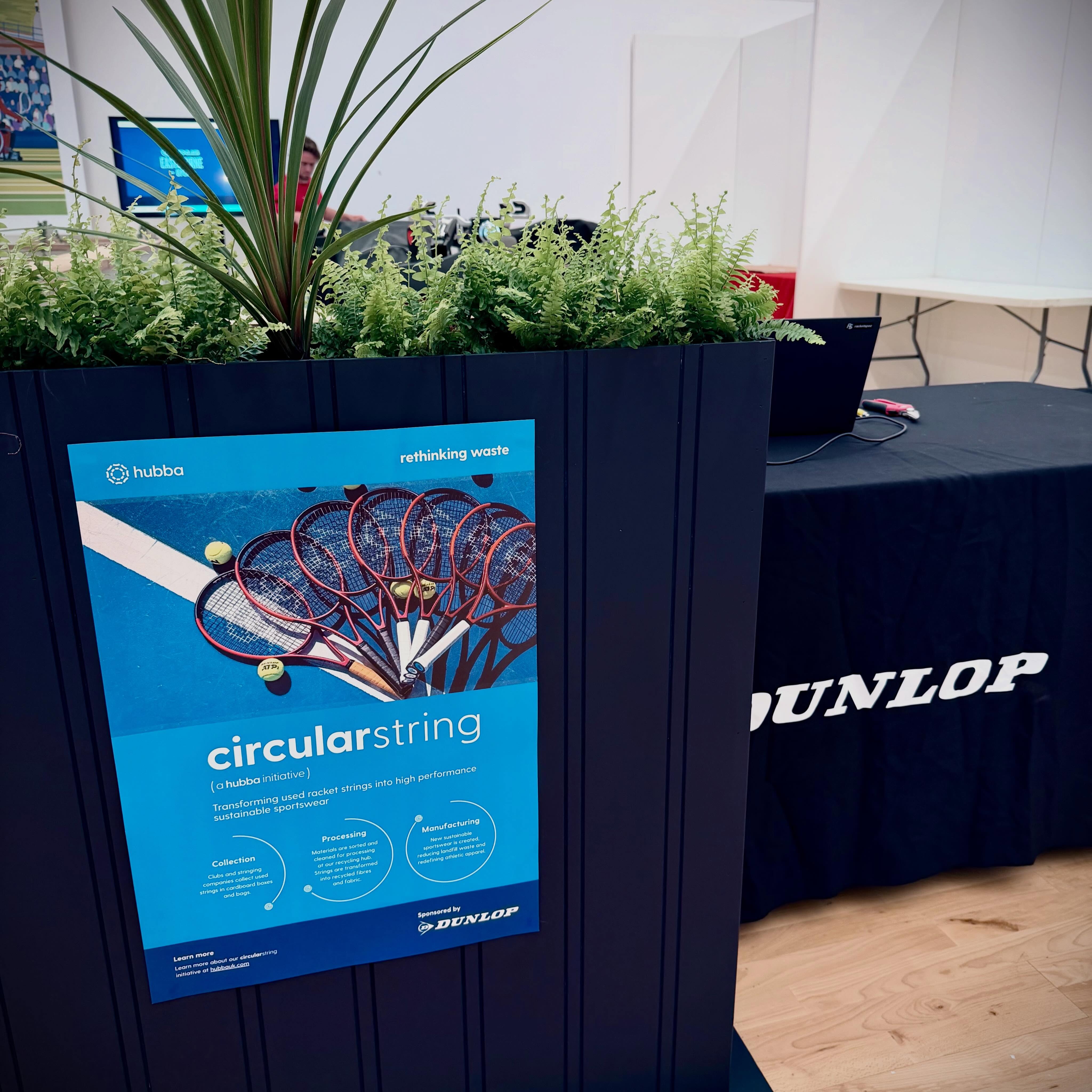 This year, we’re pleased to share that we will be recycling all the string used and cut out of rackets @eastbourneint (aswell as all other grass court events). @hubbaltd have provided the solution to a problem that has been debated for many years 👍🙏 @teamdunloptd @lta