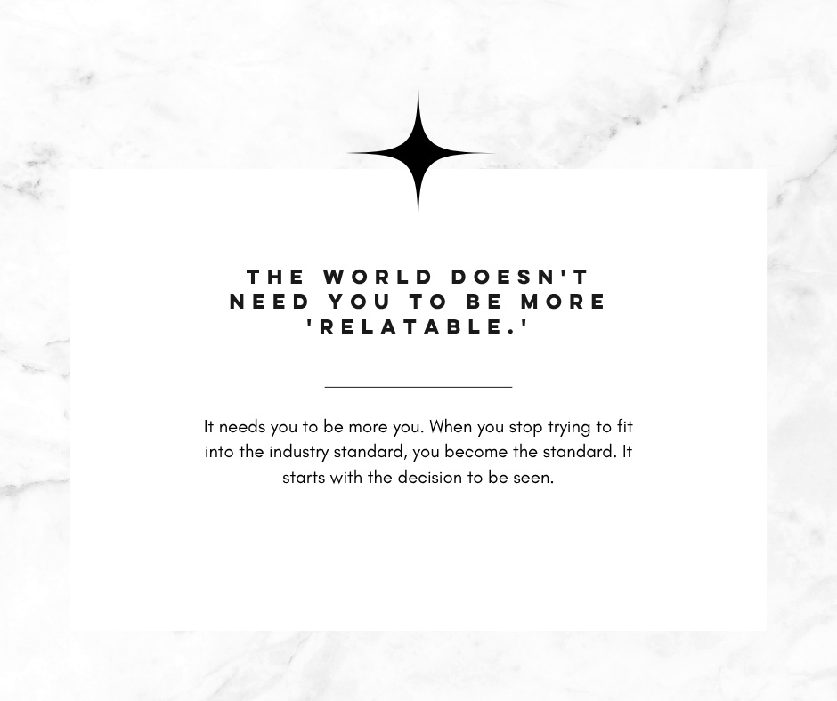 We've been told that being accessible and 'down to earth' is the only way to build trust. But for the woman building a category-of-one brand, leading with your flaws just to seem human is actually a form of shrinking. Your clients aren't looking for a friend who's in the trenches with them. They're looking for the person who has already climbed out.
When you stop trying to fit into the softened, clinical industry standard, you accidentally become the new one. It isn't about being perfect. It's about being precise. It's the moment you decide that your visual presence should finally match the high-level conversations you're having behind closed doors.
Most people wait until they feel like an authority to book a portrait session. The reality is that the portrait often becomes the internal evidence you need to finally start acting like one. You don't need to be more relatable. You need to be more courageous about how much space you're willing to take up.
If you're ready to close the gap between your actual capability and your public image, let's talk. Click the link in my bio to book a discovery call.