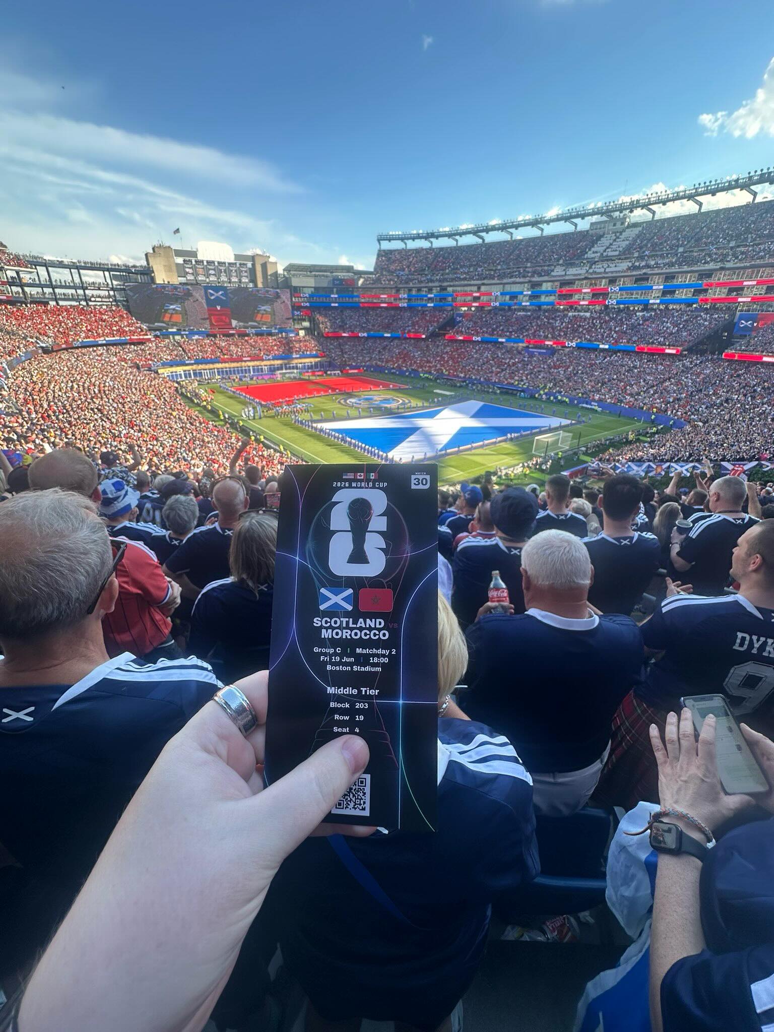 ๐๏ธ Back in Boston
โฝ๏ธ Scotland ๐ด๓ ง๓ ข๓ ณ๓ ฃ๓ ด๓ ฟ v Morocco ๐ฒ๐ฆ
๐๏ธ Boston Stadium, Foxborough
๐ธ @ryan__966 (on X)