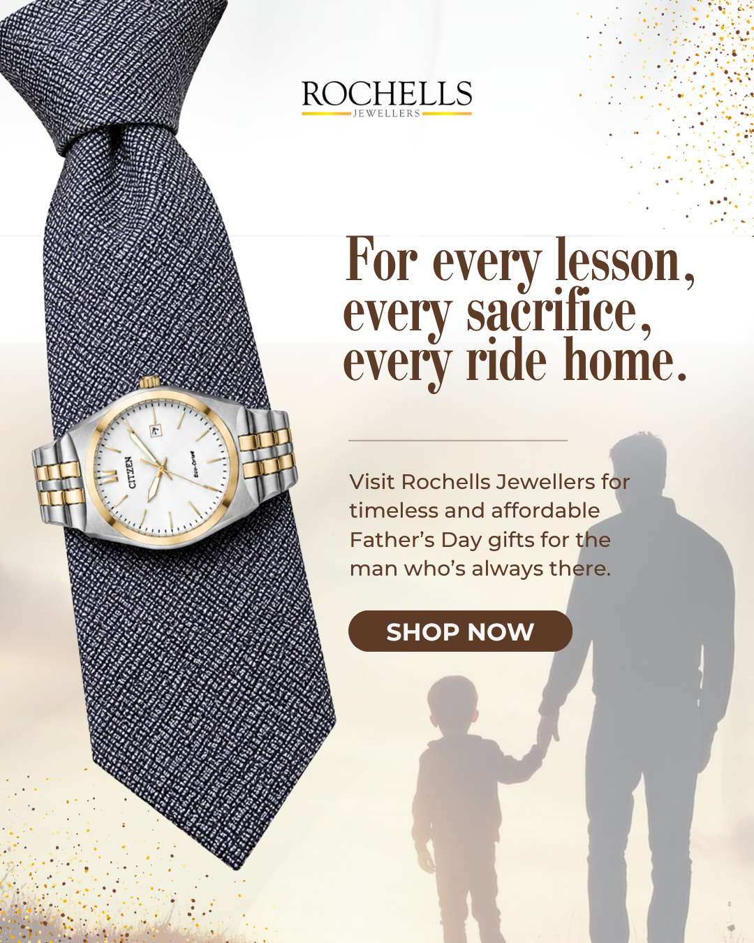 The little moments become the memories that last forever. 🤎⌚
This Father’s Day, celebrate the dad who showed up for every lesson, every sacrifice, and every ride home with a timeless gift he’ll wear and appreciate every day.
From refined classics to modern everyday styles, discover meaningful watches designed to honor the man who’s always been there. ✨
Visit Rochells Jewellers at Semiahmoo Shopping Centre for a great selection of timeless and affordable Father’s Day gifts, along with personalized service to help you find the perfect piece for Dad.
📍 Semiahmoo Shopping Centre | Surrey & White Rock
#FathersDay #LuxuryWatches #GiftForDad #RochellsJewellers #MensStyle #SemiahmooShoppingCentre #TimelessStyle #WatchCollection