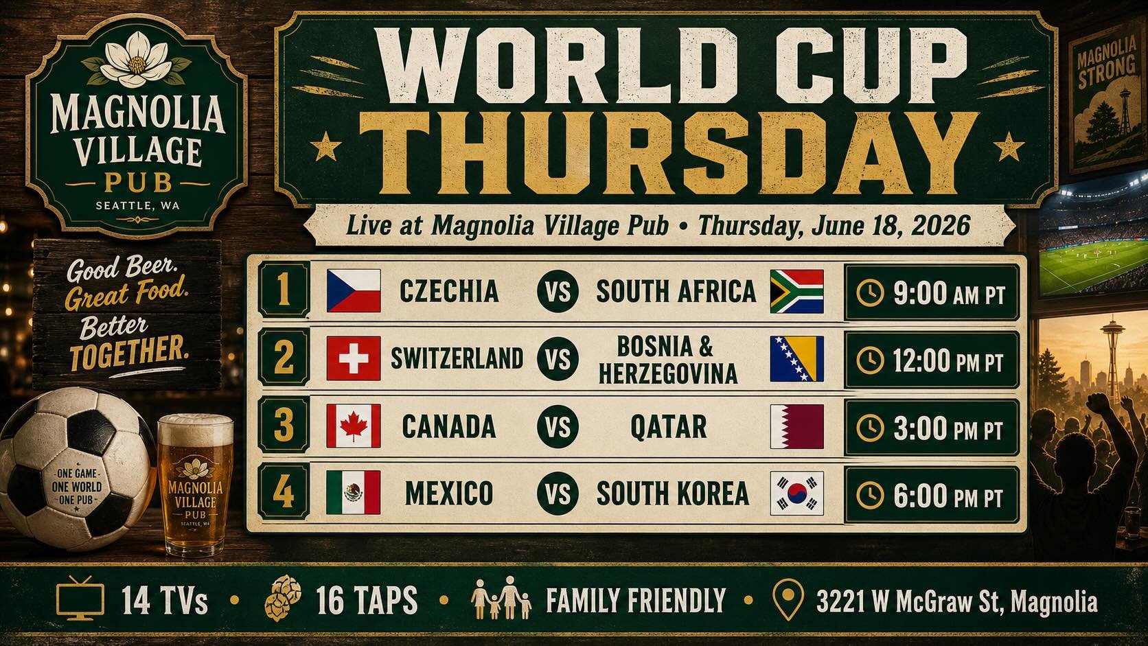 Come grab some great daily international specials!!
Karaoke World Championship qualifiers tonight @ 8PM!!
#fifaworldcup2026 #futbol #seattle #seattlefoodie
#karaoke