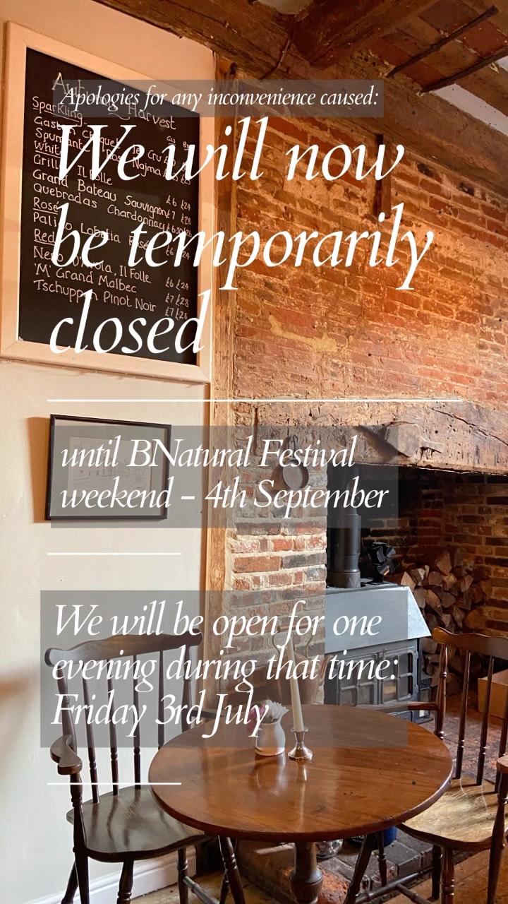 Apologies for any inconvenience caused but due to major roadworks in our area we will now be temporarily closed until the first weekend of September - reopening for BNatural Festival. During our closure we will be open for one night on Friday the 3rd and you can come and catch us at @intothewoodshigham on the 8th August (link to tickets in our biog). See you soon! #temporaryclosure #roadworks