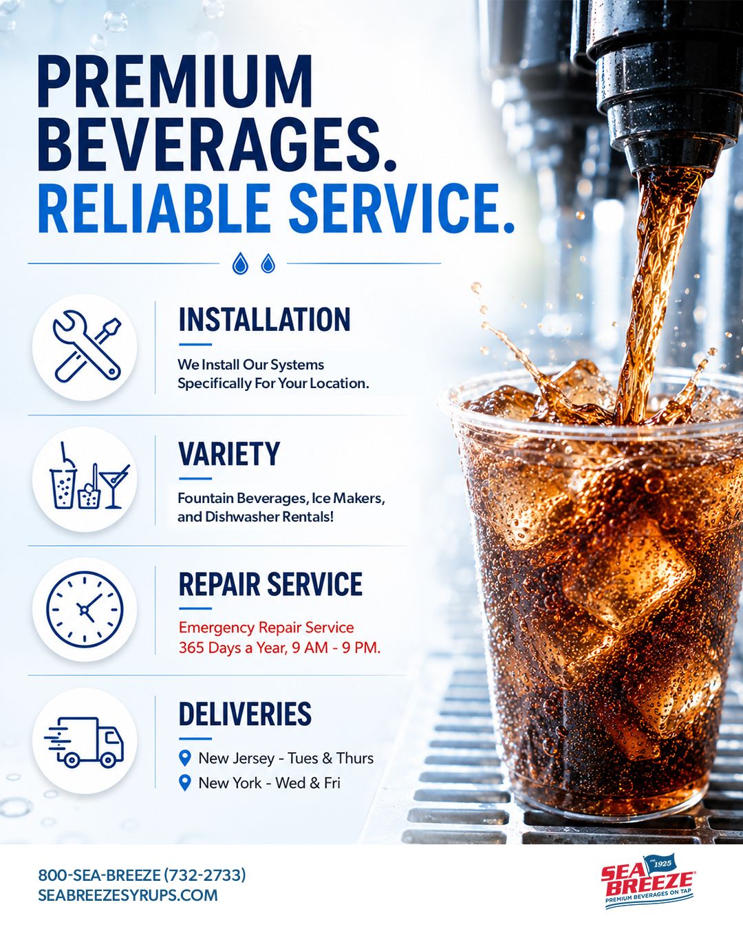 Premium Beverages.
Reliable Service.
Dependable Deliveries.
We're here when you need us!
keeping restaurants, bars, and hospitality venues stocked and running smoothly every day of the year.
#RestaurantSupply #HospitalityIndustry #BeverageDistributor #NewYorkRestaurants #NewJerseyRestaurants
