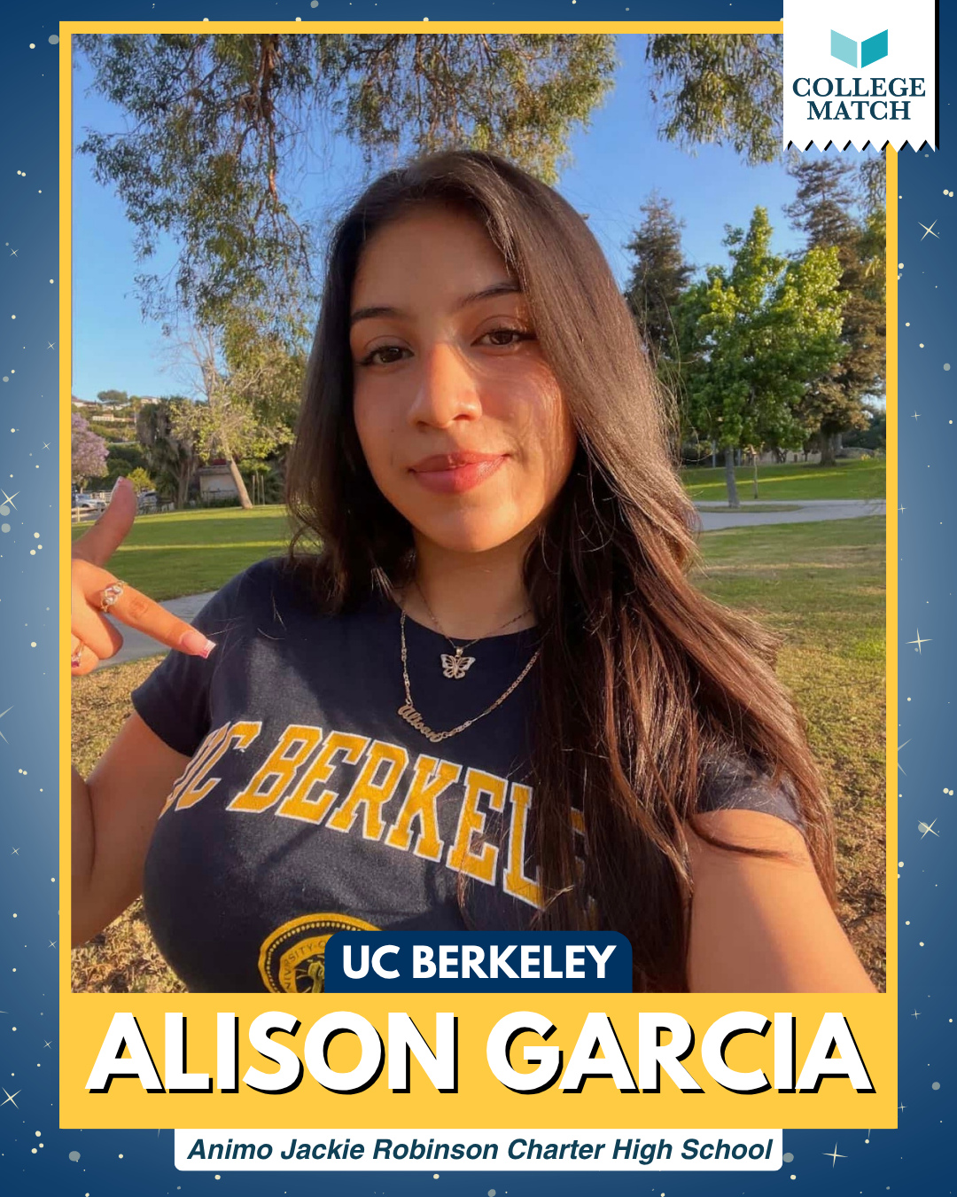 🎉 Congratulations to Alison Garcia on her commitment to UC Berkeley! 💙 This fall, Alison will study Electrical Engineering + Computer Science (EECS) and Business through Berkeley's prestigious and highly selective Management, Entrepreneurship & Technology (M.E.T.) Program.
She was drawn to Berkeley's close-knit M.E.T. cohort, incredible mentorship, guaranteed internships, and the opportunity to learn at the intersection of technology and business. She’s also excited to explore the Bay Area, experience a new city, and be surrounded by the innovation of Silicon Valley.
In her own words: "I’m excited to meet new and interesting people, find out new things about myself, and challenge myself!"
We can't wait to see all that Alison accomplishes at Cal! Congratulations, Alison! 🐻✨
#CollegeMatch