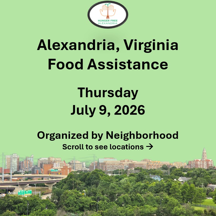 On Thursday July 9, here are available locations for food assistance. Everybody deserves to eat. #help #find #food #alexandria #alexandriava