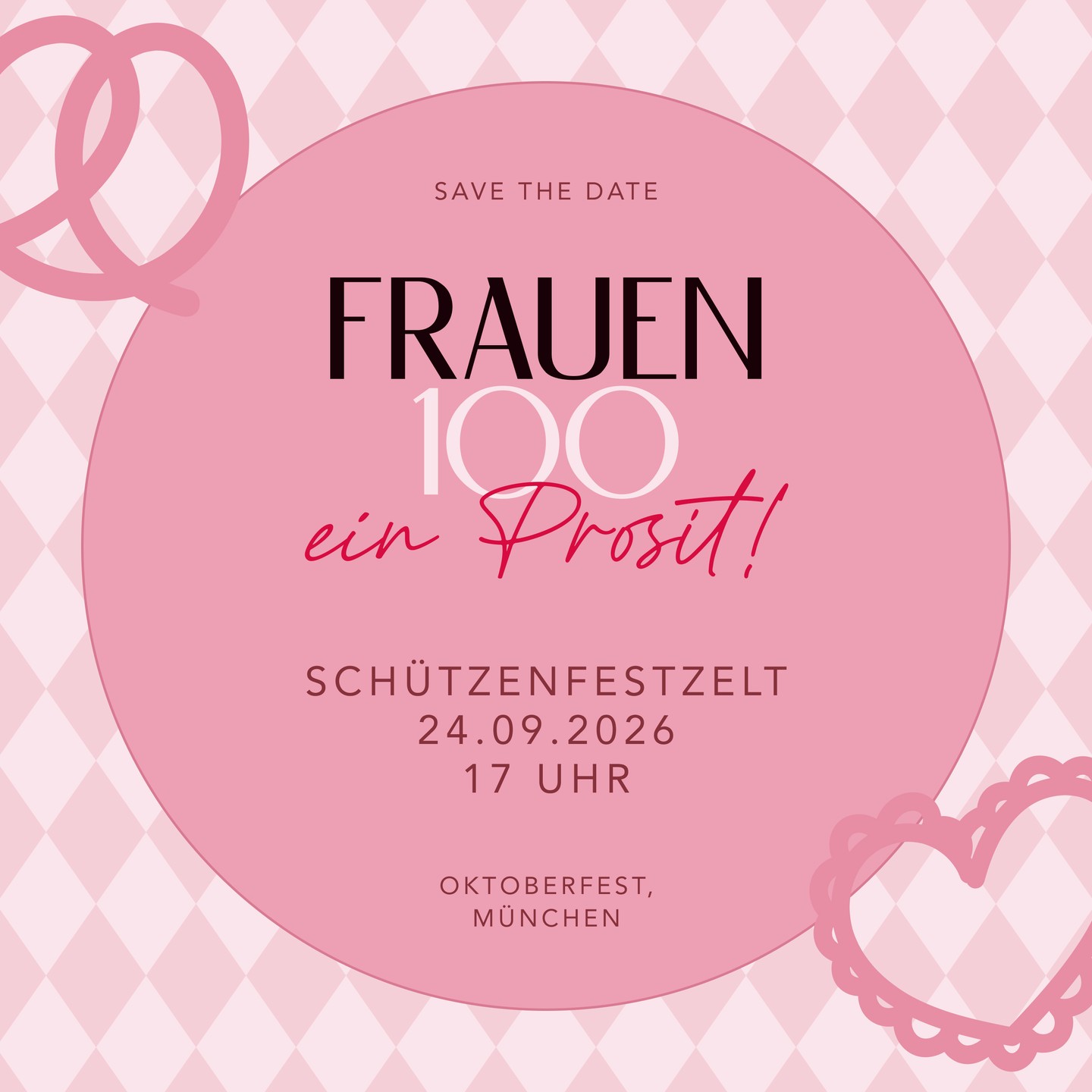 FRAUEN100 goes Wiesn! 💕🍻
Wir freuen uns schon jetzt auf die Gaudi, wenn es heißt “FRAUEN100 – ein Prosit”!
Die Wiesn ist uns nicht fremd. Aber ein Netzwerktreffen im Schützenfestzelt? Das ist neu. Und wird unvergesslich.
And there is more to come – stay tuned 😇
#frauen100 #wiesn #einProsit