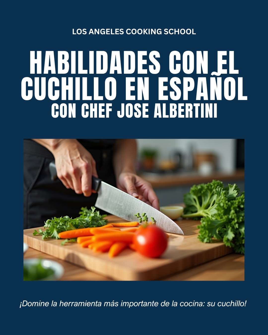 Habilidades con el Cuchillo en Espaรฑol
Join Chef Josรฉ Luis Albertini for a hands-on knife skills class taught entirely in Spanish. Learn essential cuts, kitchen safety, and professional techniques that will help you cook with more confidence at home.
รnete al Chef Josรฉ Luis Albertini para una clase prรกctica de habilidades con el cuchillo impartida completamente en espaรฑol. Aprende cortes esenciales, seguridad en la cocina y tรฉcnicas profesionales que te ayudarรกn a cocinar con mรกs confianza.
Tuesday, August 11, 6:00 PM
Martes 11 de agosto, 6:00 PM
Reserve your spot today! / ยกReserva tu lugar hoy!
#knifeskills #cookingclass #cocinandoenespaรฑol #losangelesevents #foodie