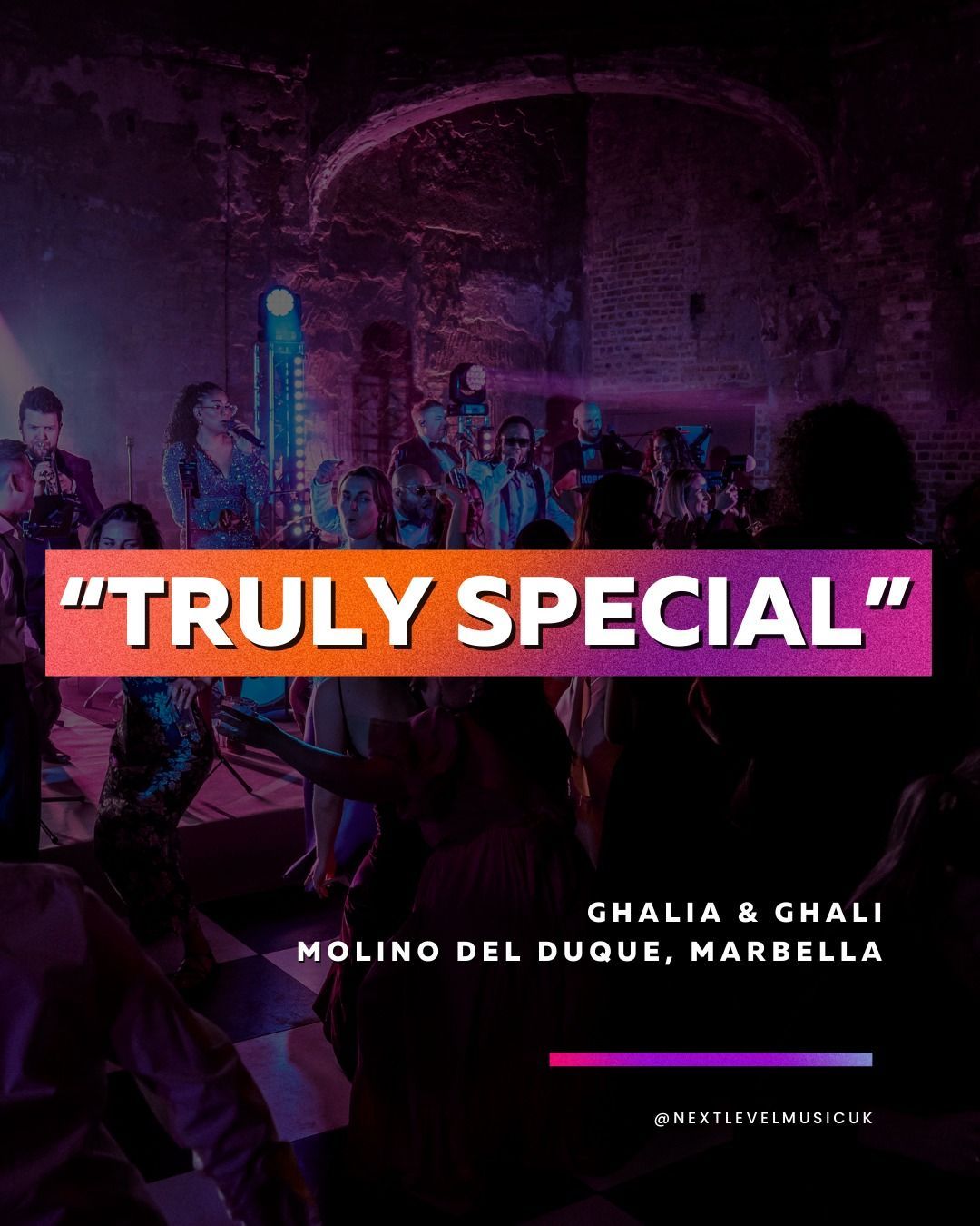 Thanks to Ghali & Ghalia for these kind words!
It was an honour to be part of this beautiful wedding in Marbella, perfectly planned by our friends at @yasmindaoud_events at @elmolinodelduque with @soul_events_
#testimonial
#weddingband
#marbellaweddingband
#marbellawedding
#marbellaweddingband
#londonweddingband
#partyband