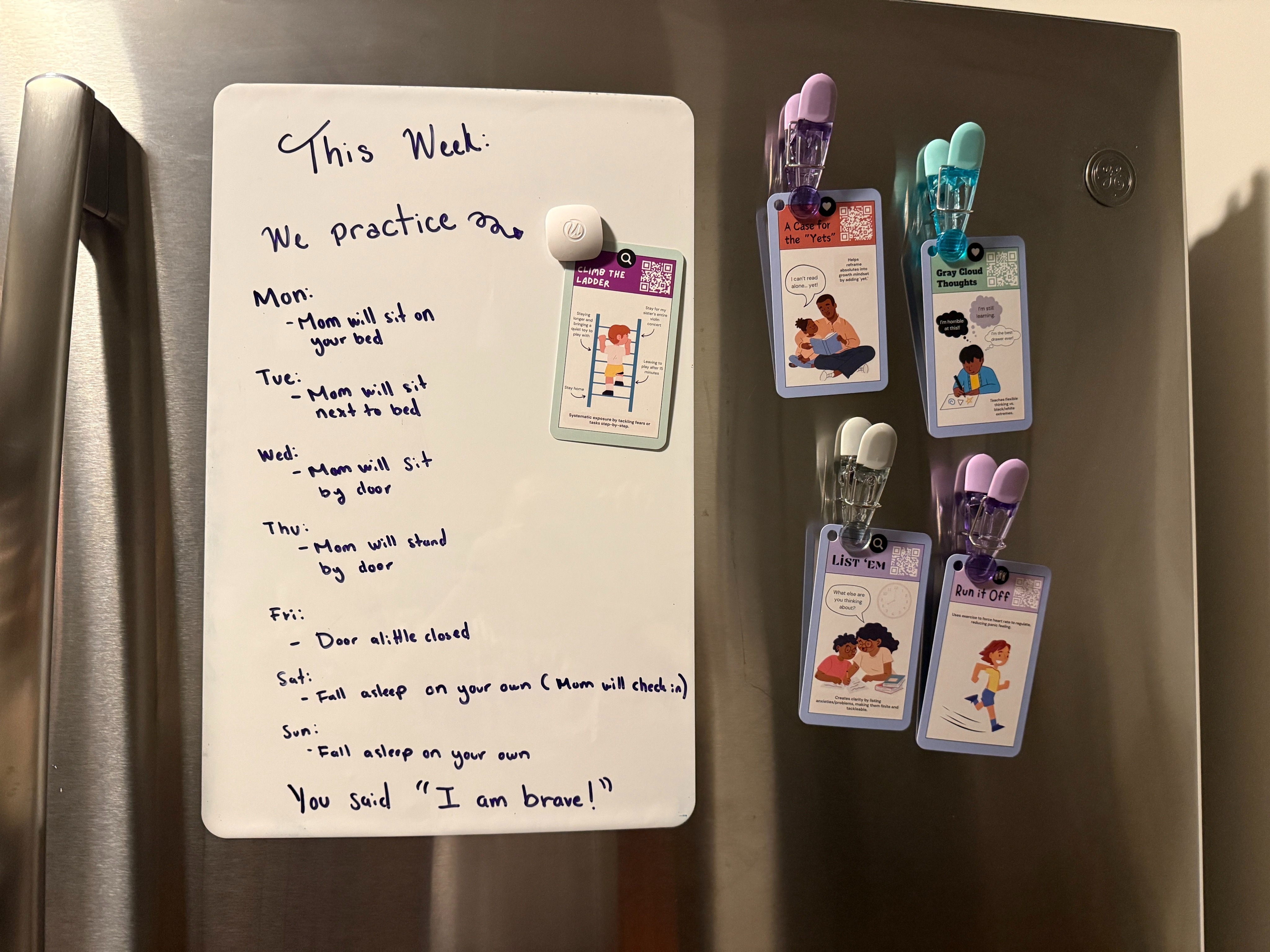 A member of our team brought this to life in such a thoughtful way.
A simple, step-by-step “climb the ladder” plan to support a child in building independence at bedtime.
Small, gradual changes. Clear expectations. Lots of bravery!
This is one way it can look to move skills off the flashcard and into everyday moments ❤️