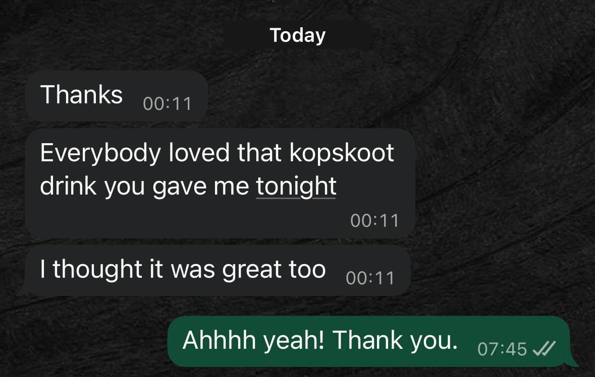 Let us know what you think about our Brandy and Cola shooter. If we post your review…. your next bottle is on us. #kopskoot