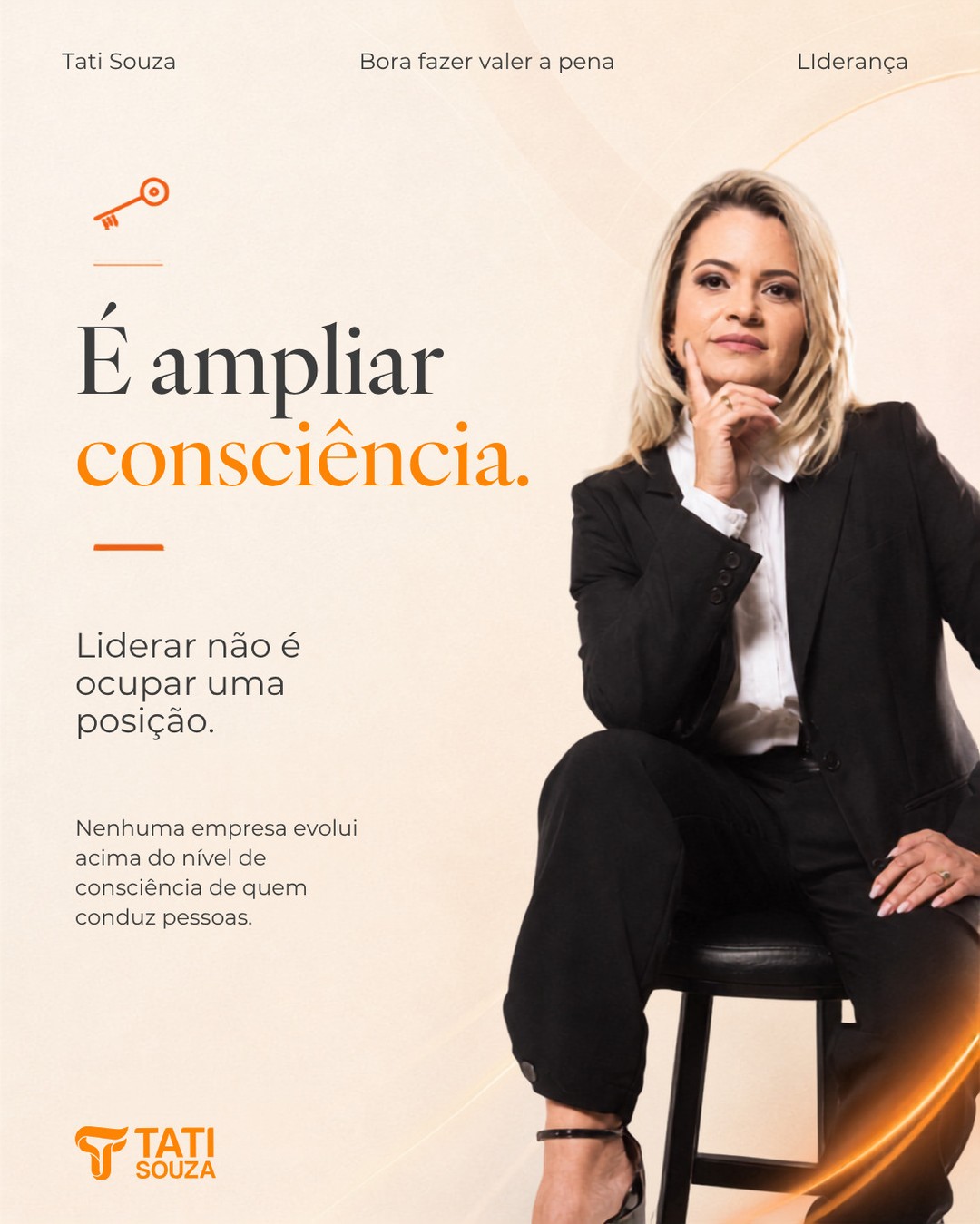 Liderar não é apenas ocupar uma cadeira, assumir um cargo ou responder por uma equipe.
Liderar é ampliar consciência.
É olhar para pessoas, decisões e resultados com mais responsabilidade, presença e intenção.
Nenhuma empresa evolui acima do nível de consciência de quem conduz pessoas. Por isso, antes de transformar processos, metas e estruturas, é preciso transformar a forma como a liderança enxerga, sente, decide e age.
A verdadeira transformação começa quando a liderança deixa de ser discurso bonito e passa a ser prática diária.
Bora fazer valer a pena.
#TatianeSouza #Liderança #Consciência #LiderançaConsciente #DesenvolvimentoHumano