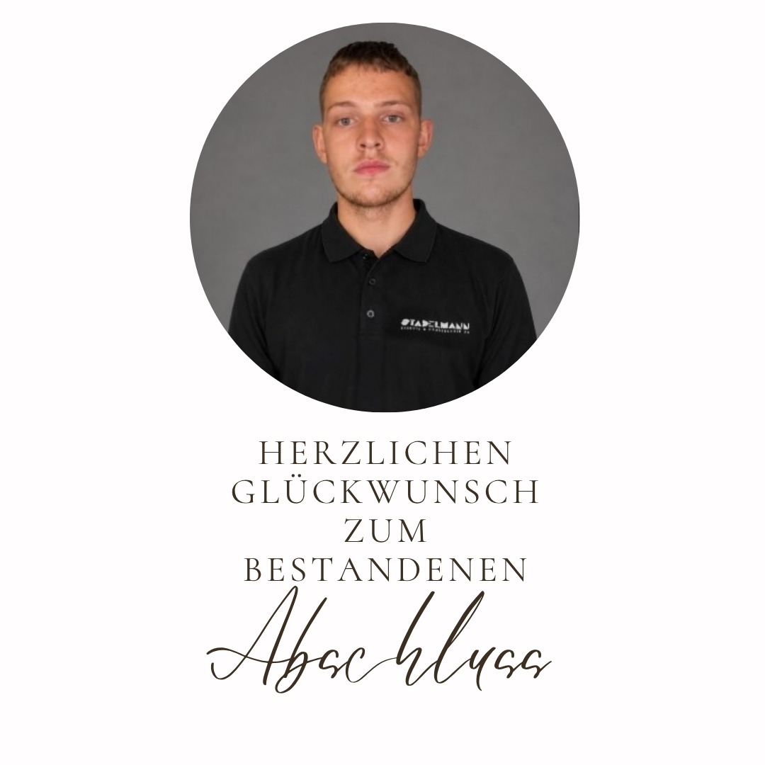 QV Mario Limacher
Gestern durfte Mario sein Fähigkeitszeugnis als Sanitärpraktiker EBA entgegen nehmen.
Das ganze Team ist sehr stolz auf dich. Wir gratulieren dir von Herzen und wünschen dir für die Zukunft alles Gute.