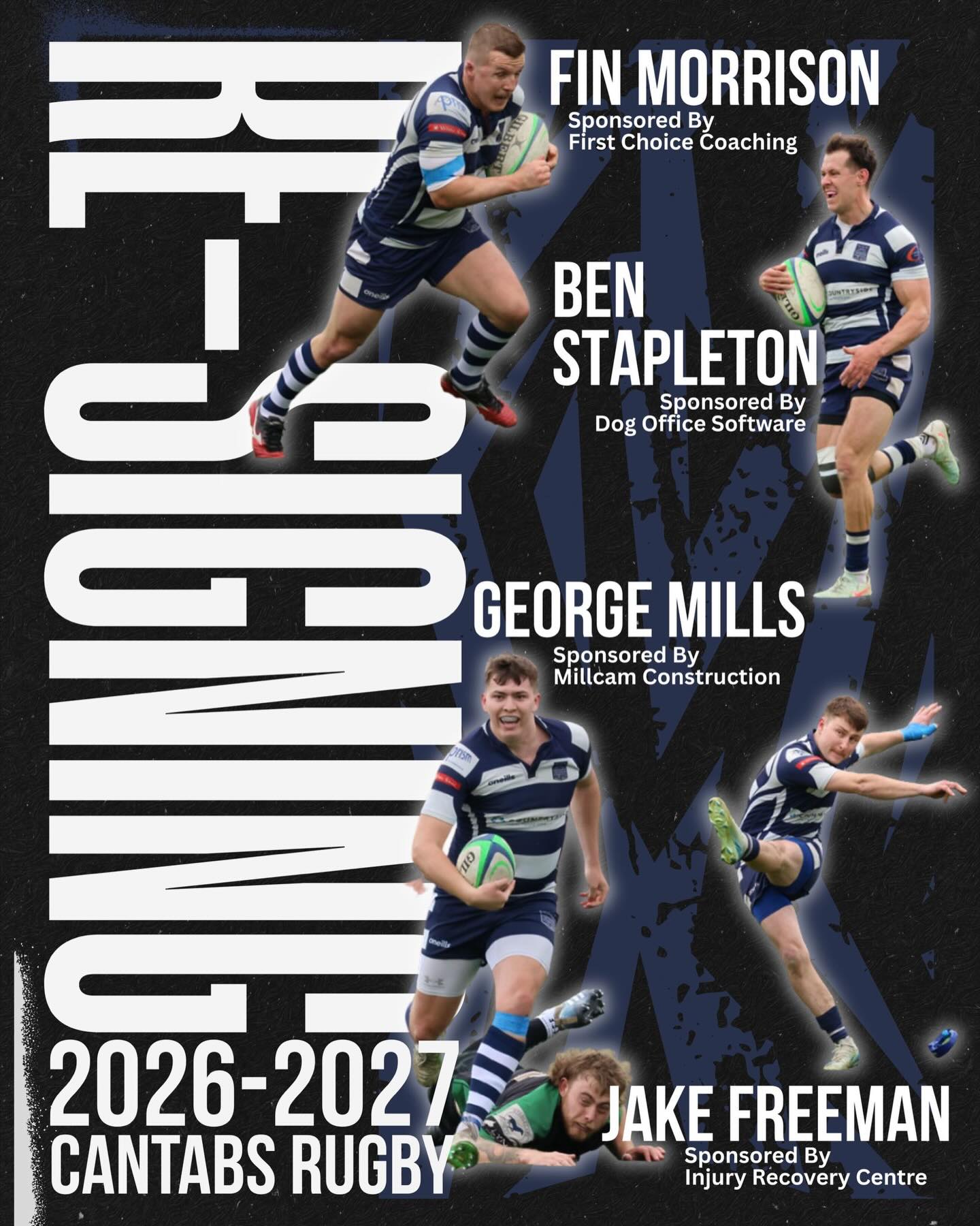 Start of the sponsors! Thank you to @firstchoicecoaching , Dog Office Software, Millcam Construction, and @injuryrecoverycentre for sponsoring our boys. @bwsportsphotography thank you for the pics!