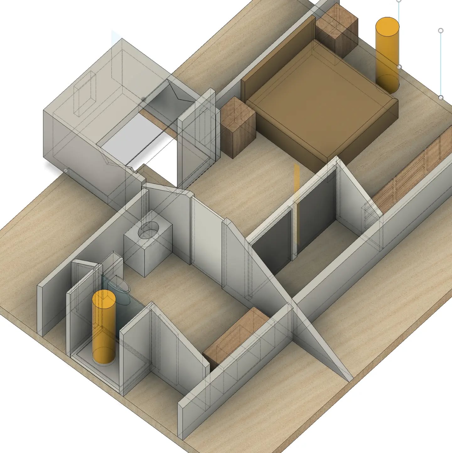 Design study for an upcoming primary attic suite.