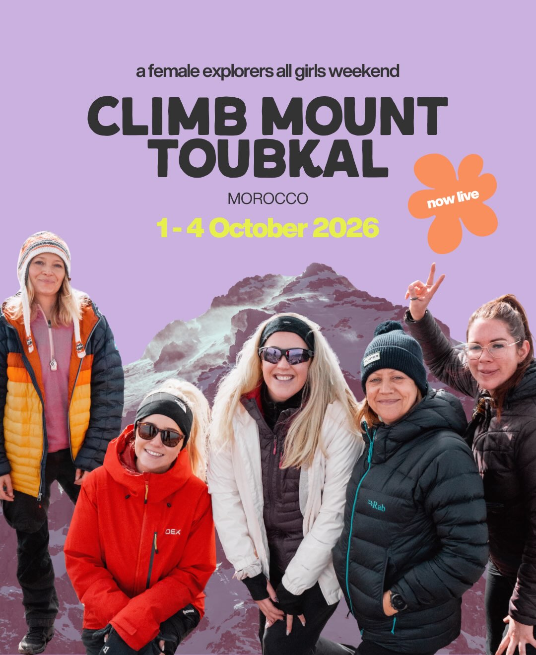 📣 From 1st-4th October, we’re heading back to the Atlas Mountains for our fourth time in Mount Toubkal NP 🏔️😍
This is an all-girls adventure, with full support on kit, training, and prep! Plus a flexible payment plan, private refuge dorm and all the motivation and sisterhood you could ask for, before, during and after the climb 🥰
Comment MOUNTAIN below and we’ll send all the details sent straight to your DMs ⛰️📥
#toubkal #mounttoubkal #hikergirl #morocco #adventuregirls