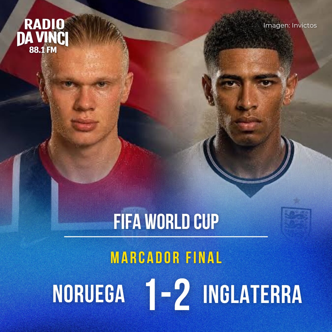 🏆 Inglaterra está en semifinales
¡Partidazo de cuartos de final! ⚽🔥 Inglaterra logró imponerse 2-1 a Noruega en un duelo intenso, demostrando su calidad y carácter para sellar su pase a las semifinales.
Noruega luchó hasta el último minuto y puso en aprietos a los ingleses, pero la escuadra británica supo aprovechar sus oportunidades para quedarse con la victoria.
Ahora, Inglaterra continúa su camino en busca del título, mientras Noruega se despide dejando una destacada actuación en el torneo.
#Inglaterra #Noruega #Mundial2026 #CuartosDeFinal #radiodavinci