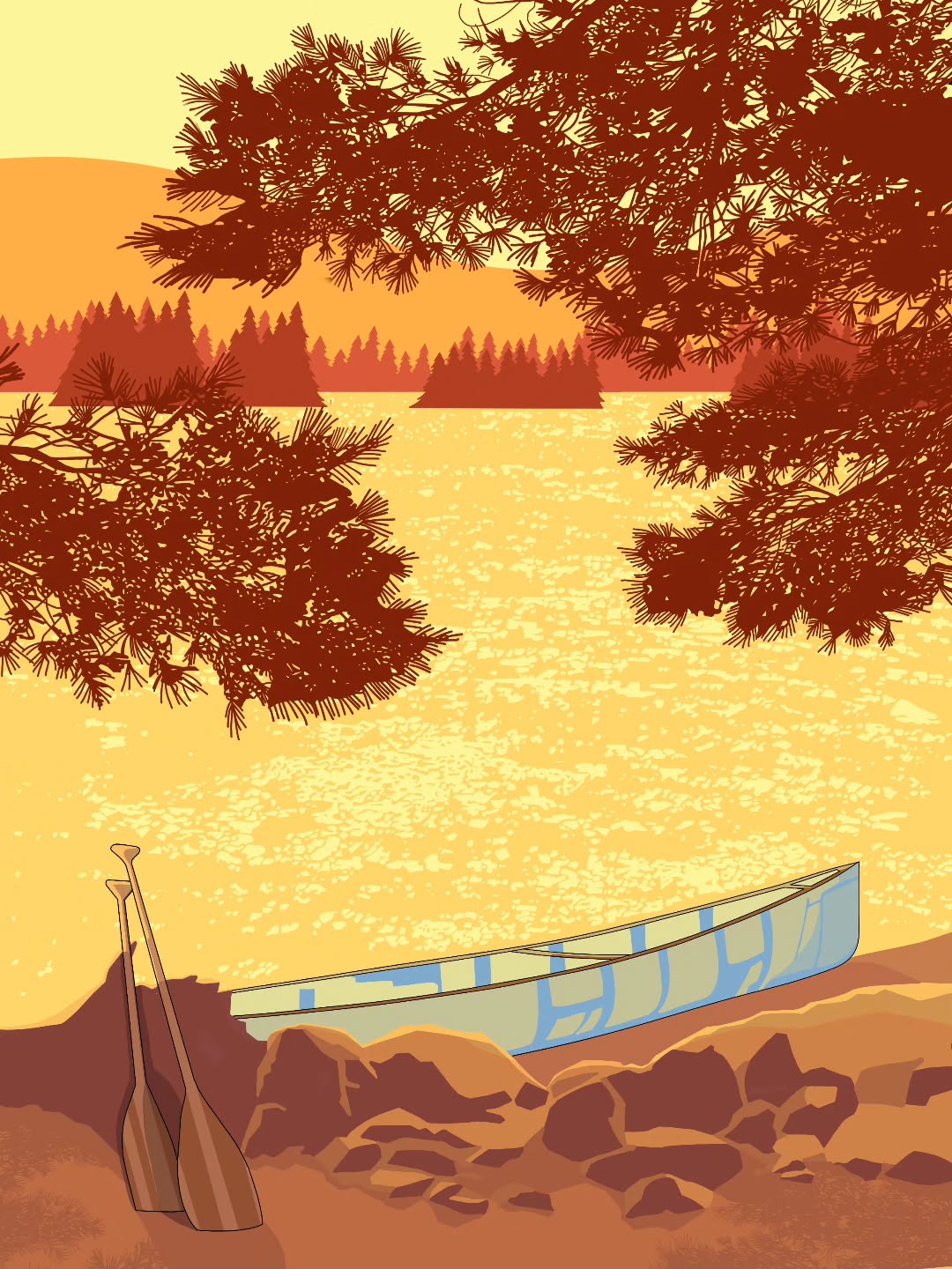 In the orange. 🛶🧡
That liquid Algonquin gold is just something else. ✨️ Manifesting a month's worth of stellar skies, summertime swims, gorgeous weather, magnificent views, and epic adventures. 🔮☀️
Ahhhh, an adventure might just be on the horizon! 🌅 In the meantime, another doodle down in the books. 🖌🎨 Another in progress!
(2026-07-09)
#algonquinpark #canoetrip #paddleon
#sunset #art