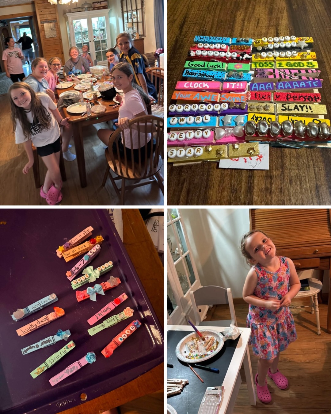 Even though the girls have been hard at work on the gym, they have also been hard at work making good luck pins for TUI and AYOP! We love the bond this team has and are loving how these pins turned out!😍