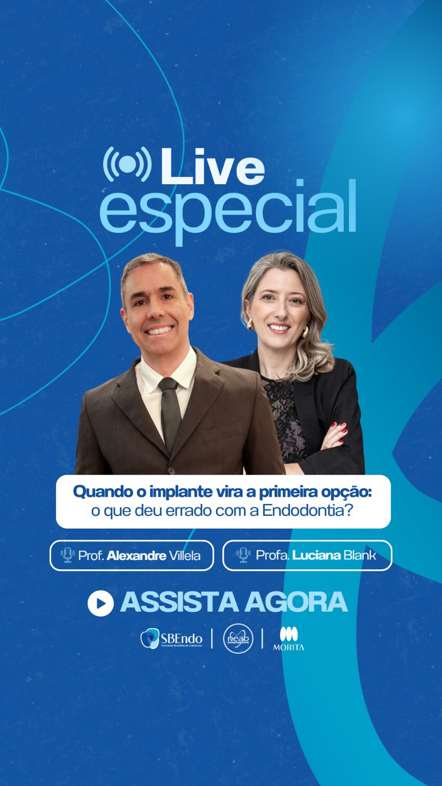 Tema polêmico que guiou uma conversa intensa, respeitosa e repleta de reflexões com o Prof. Alexandre Villela na Live da SBEndo.
Falamos sobre diagnóstico, tomada de decisão, preservação do dente natural, comunicação com o paciente e os desafios que a Endodontia enfrenta na Odontologia contemporânea.
Mais do que buscar respostas prontas, o objetivo foi estimular o pensamento crítico e reforçar que a melhor conduta é sempre aquela baseada em diagnóstico, evidência científica e planejamento individualizado.
Se você perdeu a transmissão ao vivo, a gravação já está disponível neste post.
▶️ Assista, compartilhe com seus colegas e depois conte para nós: qual foi o insight mais importante que essa discussão trouxe para a sua prática clínica?
#SBEndo #Endodontia #confienaendodontia
