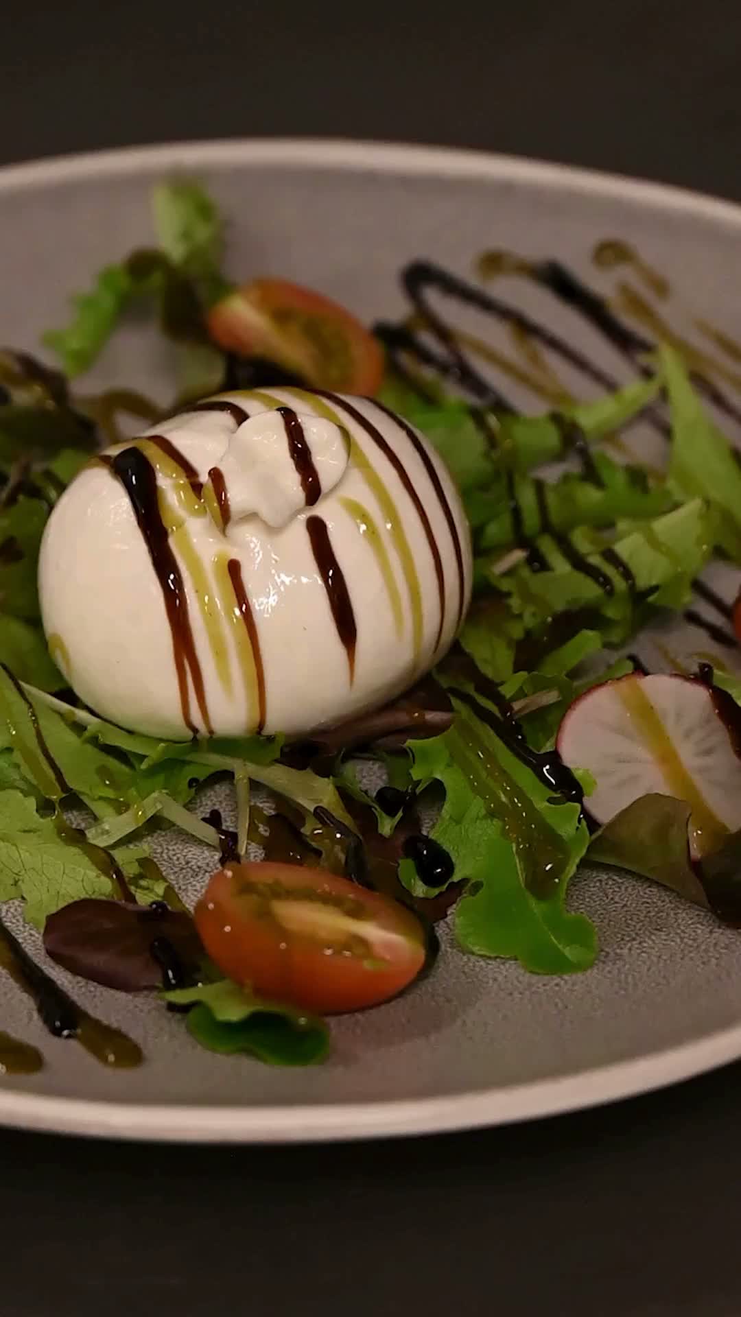 "A Masterpiece on Your Plate: Burrata Pistache at L'ADRESSE".
"Indulge in the creamy perfection of our Burrata Pistache, featuring fresh greens and a rich balsamic glaze. Come taste the magic today!"