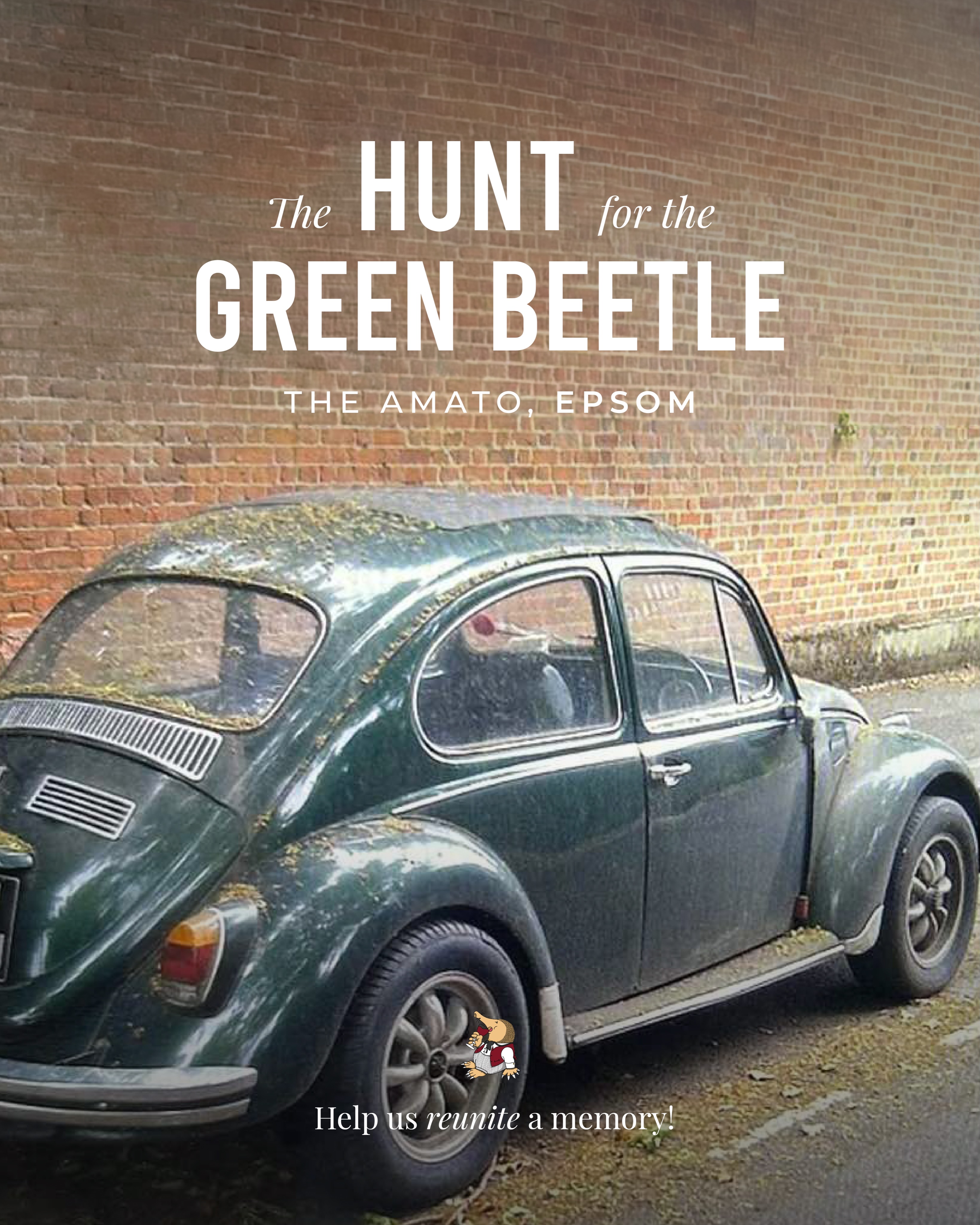 We need the help of our amazing Grumpy Mole community for a very special mission! 🚗
Someone recently reached out to us with a heartwarming but urgent request. Back in 1999, this person and his late Dad lovingly restored a green 1970 Volkswagen Beetle. Sadly, they had to sell it in 2006. He is now trying to track down the car to reconnect with those special memories of his dad. His trail has led him right to us: we know the Beetle was parked outside The Amato for several years around 2014, and it rarely moved. Can you help us fill in the blanks?
Meta, do your thing… Let’s use the power of the community to help him track it down. Please share this post, tag anyone who used to frequent The Amato around 2014, and if you know anything about where the car might have gone, or who owned it, please let us know in the comments below or DM us directly! 👇
#thegrumpymole #theamato #memories