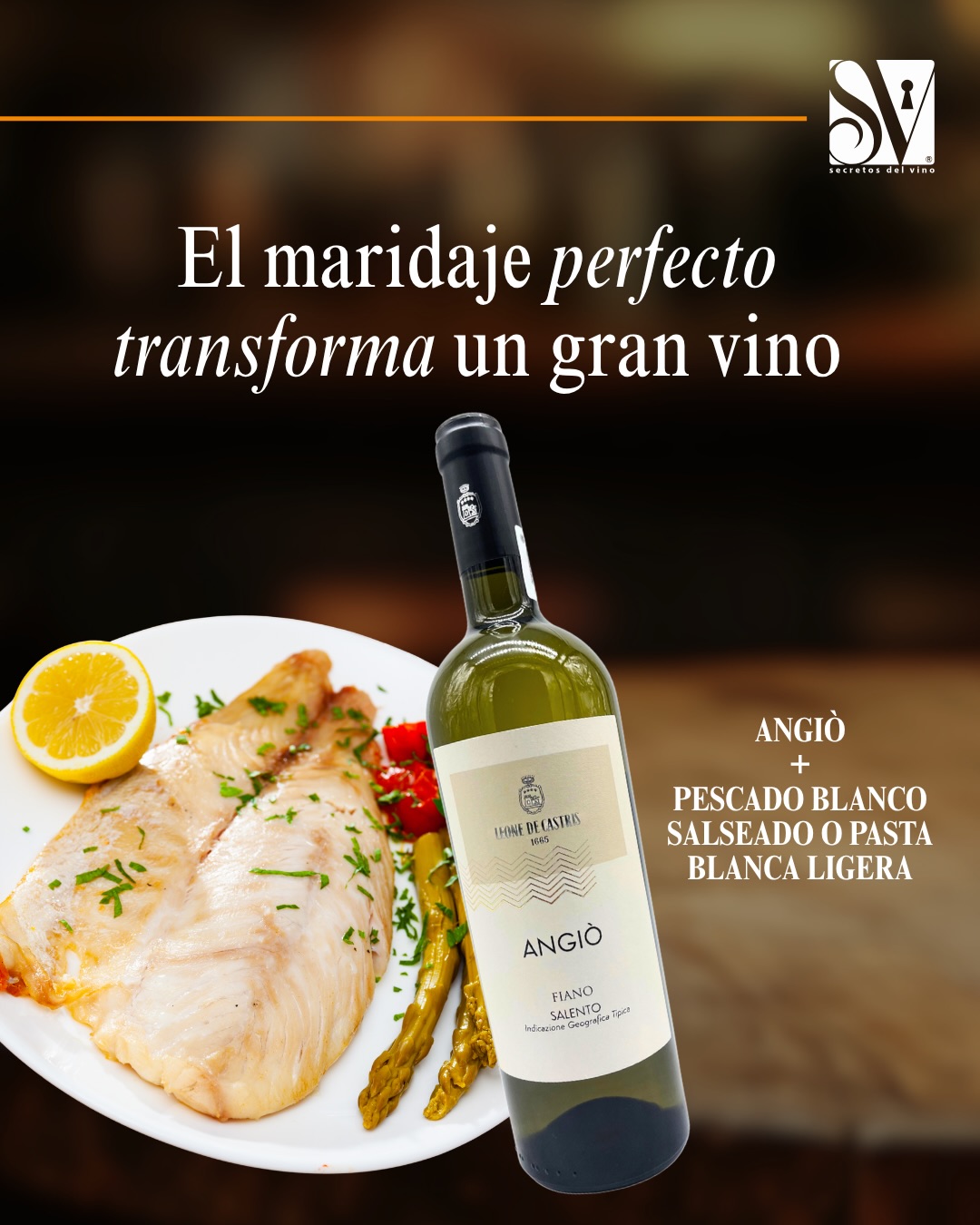 Toda gran comida merece un vino a su altura.
Angio Fiano e Imago Chardonnay nacen en el sur de Italia y expresan dos formas distintas de disfrutar un vino blanco: una fresca, vibrante y llena de energía; la otra elegante, envolvente y de gran personalidad.
Dos etiquetas que invitan a descubrir nuevos sabores, compartir la mesa y convertir cualquier ocasión en una nueva experiencia.
¿Cuál llevarías hoy a tu mesa?
…
#AngioFiano #ImagoChardonnay #DescubreElSecreto #SecretosDelVino #WineLifestyle