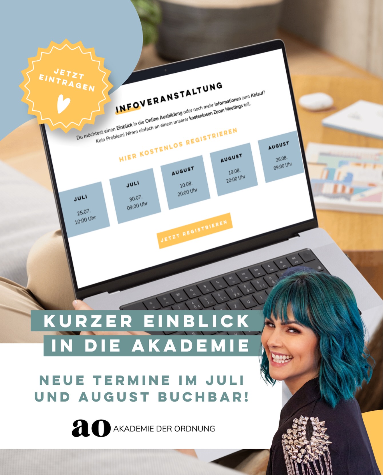 NEUE TERMINE: Dein kostenloser Einblick in die Akademie der Ordnung ⤵️
Du interessierst dich für die Ausbildung zum Ordnungscoach, hast aber noch Fragen zum passenden Ausbildungsformat, zu den Inhalten oder zum Weg in die Selbstständigkeit?
Dann ist unsere kostenlose Infoveranstaltung der richtige nächste Schritt.
Isabella Franke, Gründerin der Akademie der Ordnung, gibt dir persönlich einen transparenten Einblick in unsere drei Ausbildungsformate.
Außerdem erhältst du Einblicke in:
▪️ den Ablauf und Aufbau der Online-Ausbildung
▪️ das Student Dashboard – dein digitales Lernbüro
▪️ das über 450 Seiten starke Lehrbuch
▪️ und was auf deinem Weg in die Selbstständigkeit wichtig wird.
Vor allem gibt es Raum für deine persönlichen Fragen.
Finde heraus, welcher Weg zu dir und deinem Alltag passt.
🗓️ Die neuen Termine sind ab sofort buchbar.
25.07. | 10:00 Uhr
30.07. | 09:00 Uhr
10.08. | 20:00 Uhr
19.08. | 20:00 Uhr
26.08. | 09:00 Uhr
Wenn du spürst, dass Ordnung für dich mehr sein könnte als ein Hobby und du daraus eine professionelle, sinnstiftende Tätigkeit entwickeln möchtest, dann sei live dabei.
👉 Melde dich kostenlos über den Link in der Bio unter INFOVERANSTALTUNG an.
ONLINE AUSBILDUNG | ORDNUNG | STRUKTUR
ORDNUNGSCOACH | PROFESSIONAL ORGANIZING
HOME ORGANIZING
#ordnungscoach #ordnungalsberuf #homeorganizing #selbstständigwerden