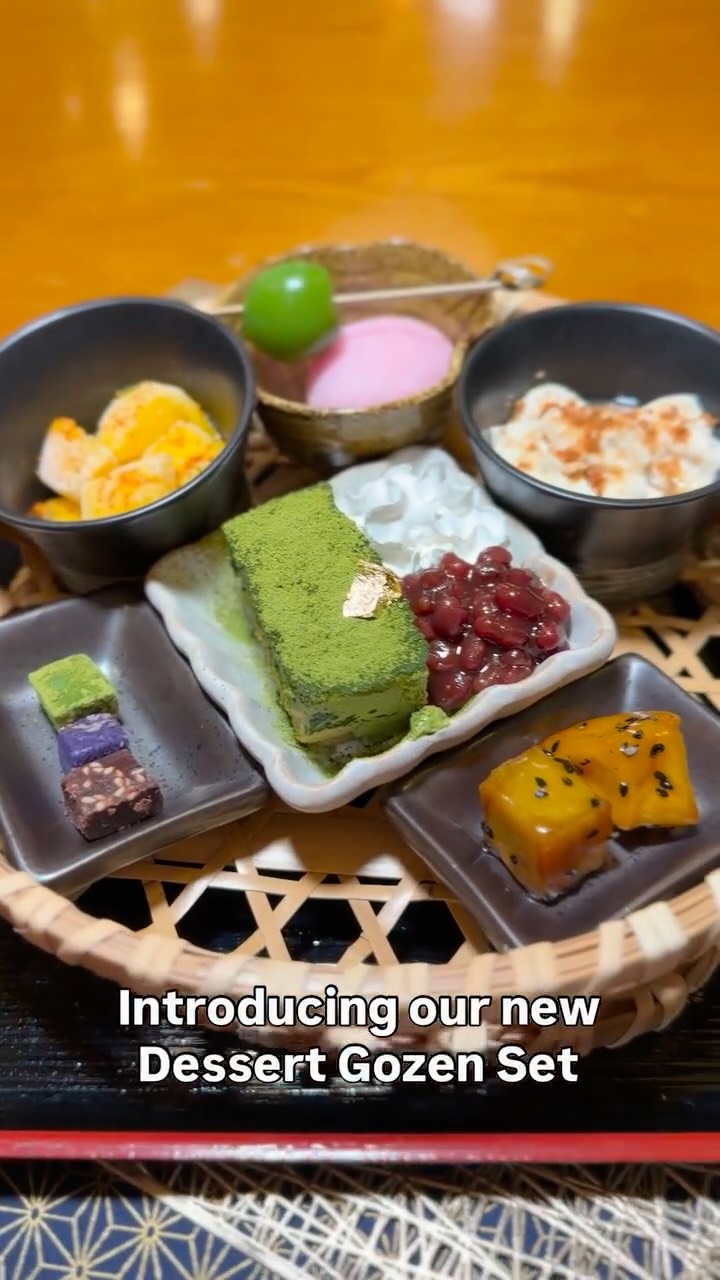 Introducing our new Dessert Gozen Set!
Available exclusively Monday–Friday, 2PM–5PM, for the perfect Japanese-style afternoon tea experience.
Enjoy a beautifully curated selection of sweets:
-Matcha Tiramisu with Azuki Red Bean Paste
-Assorted Original Fudge
-Strawberry Daifuku
-Silky Tofu with Kuromitsu & Kinako
-Frozen Mango with Japanese Shichimi Chili
-Cube-Cut Caramelized Sweet Potato
A harmonious balance of traditional Japanese flavors and modern dessert creations, crafted for a relaxing afternoon indulgence.
Limited afternoon offering.
Join us for tea time and discover your new favorite sweet moment.
Only @soba.azuma