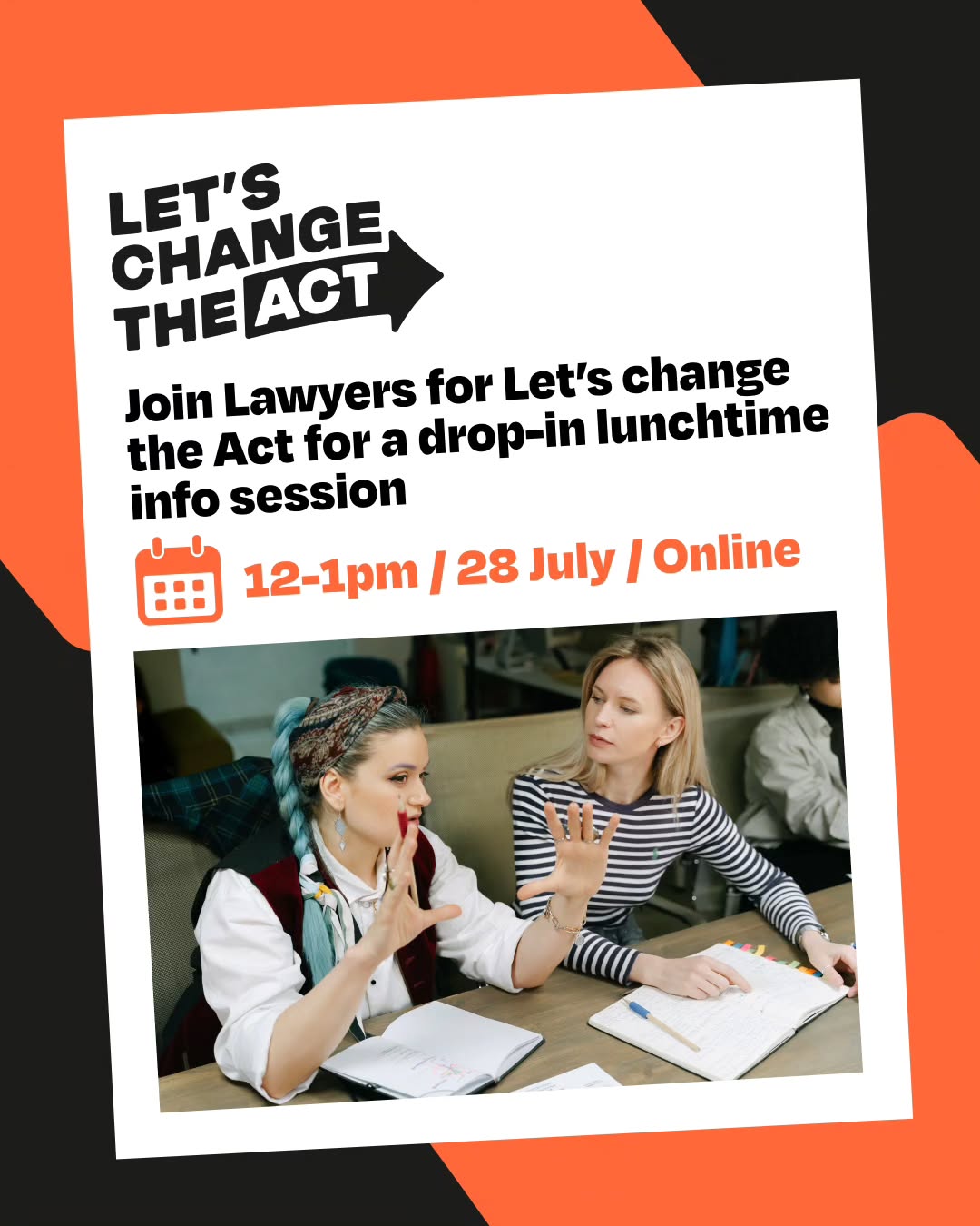 📢 Calling lawyers who support women's reproductive freedom and bodily autonomy!
Join Lawyers for Lets change the Act online on 28th July from 12-1pm and find out how you can get involved in the campaign to modernise abortion law in Scotland.
If you're a lawyer or legal professional and want to know more about how you can use your legal skills and networks to help safeguard women's right to choose, come along to this lunchtime info session by Lawyers for Let's change the Act, a voluntary association of members of the Scottish legal profession affiliated with the Let’s change the Act campaign.
Book your place here: https://www.eventbrite.co.uk/e/lawyers-for-lets-change-the-act-lunchtime-session-tickets-1993470360511
@lawmanity @justrightscot @amnestyscotland @backoffscotland @abortionrightsscot @humanistsociety
#ReproductiveRights #AbortionRights #LetsChangetheAct