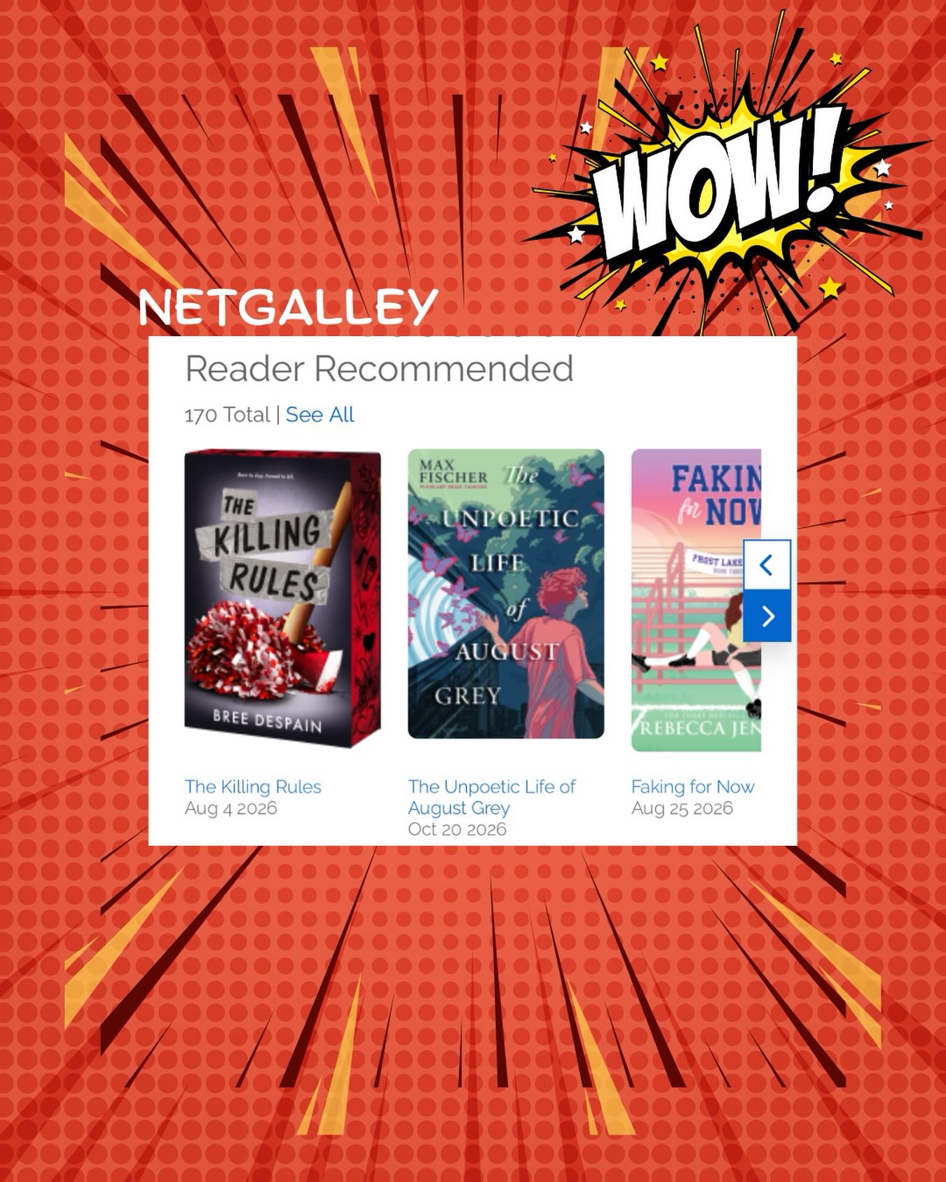THE KlLLING RULES is one of the top reader recommended YA books on NetGalley! 🌟🌟🌟
If you’re a book reviewer or influencer, I would be so appreciative if you requested TKR on NetGalley—and especially over the moon if you write a review!
#booktok #yabooks #bookreviewer #bookrecs #bookstagram