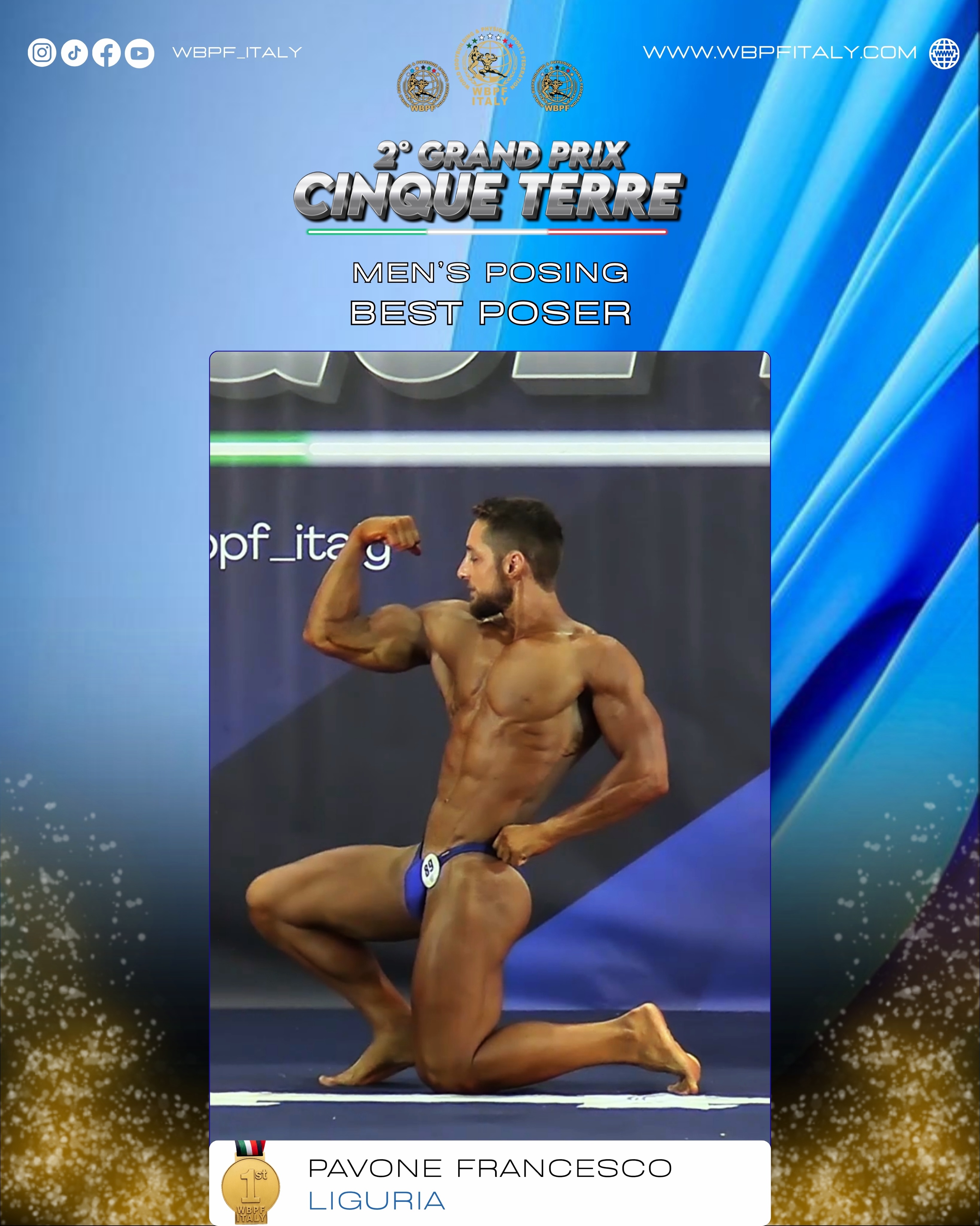 🏆Classifiche Ufficiali Posing’s Categories - 2º GRAND PRIX CINQUE TERRE 🇮🇹
📍 Palazzetto Settimio Pagnini - Savona
📆 27 giugno 2026