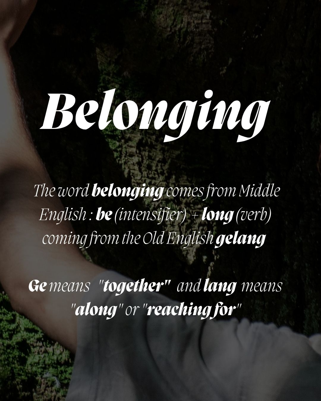 Belonging - "to be with"
I have been reflecting on what it means to feel like we belong.
Many of us learnt that to belong it means to fit in in a specific way, to be the same or like those or the place we want to belong to.
What if we shift this perspective?
The etymology of the word belonging brings us a little bit deeper into the meaning of this word. To belong is "to be with". To be with each other, with the land, with other beings. To be with might be an invitation to be more present, curious, more compassionate and open to learn about the other.
A sense of belonging comes from an attitude of trust, curiosity, longing for understanding.
Relationships and community are built upon this "being with". Belonging begins with presence, respect, non-judgement.
These are just some reflection on belonging. A theme I have explored personally a lot in the past.
I often wonder how can I create spaces where everyone feels like they belong? What makes one experience a sense of belonging?
The simple answers that comes is presence, attunement, utter respect for another, for the land and always open to learn through this exchange.
What does belonging mean to you?
X
Anna
#belonging #community #retreats #yoga