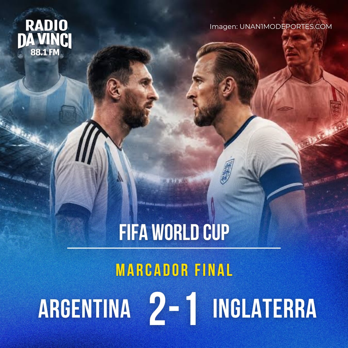 🇦🇷 ¡Argentina está en la gran final del Mundial! 🏆
¡Final de infarto! Argentina derrotó 2-1 a Inglaterra en las semifinales y selló su boleto a la gran final de la Copa del Mundo.
Con carácter, entrega y un fútbol contundente, la Albiceleste supo responder en los momentos clave para imponerse ante una Inglaterra que luchó hasta el último minuto.
Ahora, Argentina está a un paso de la gloria y buscará levantar el trofeo en la gran final frente a España. ¡La ilusión de todo un país sigue más viva que nunca! 💙🤍
#Argentina #Inglaterra #Mundial2026 #Semifinal #radiodavinci