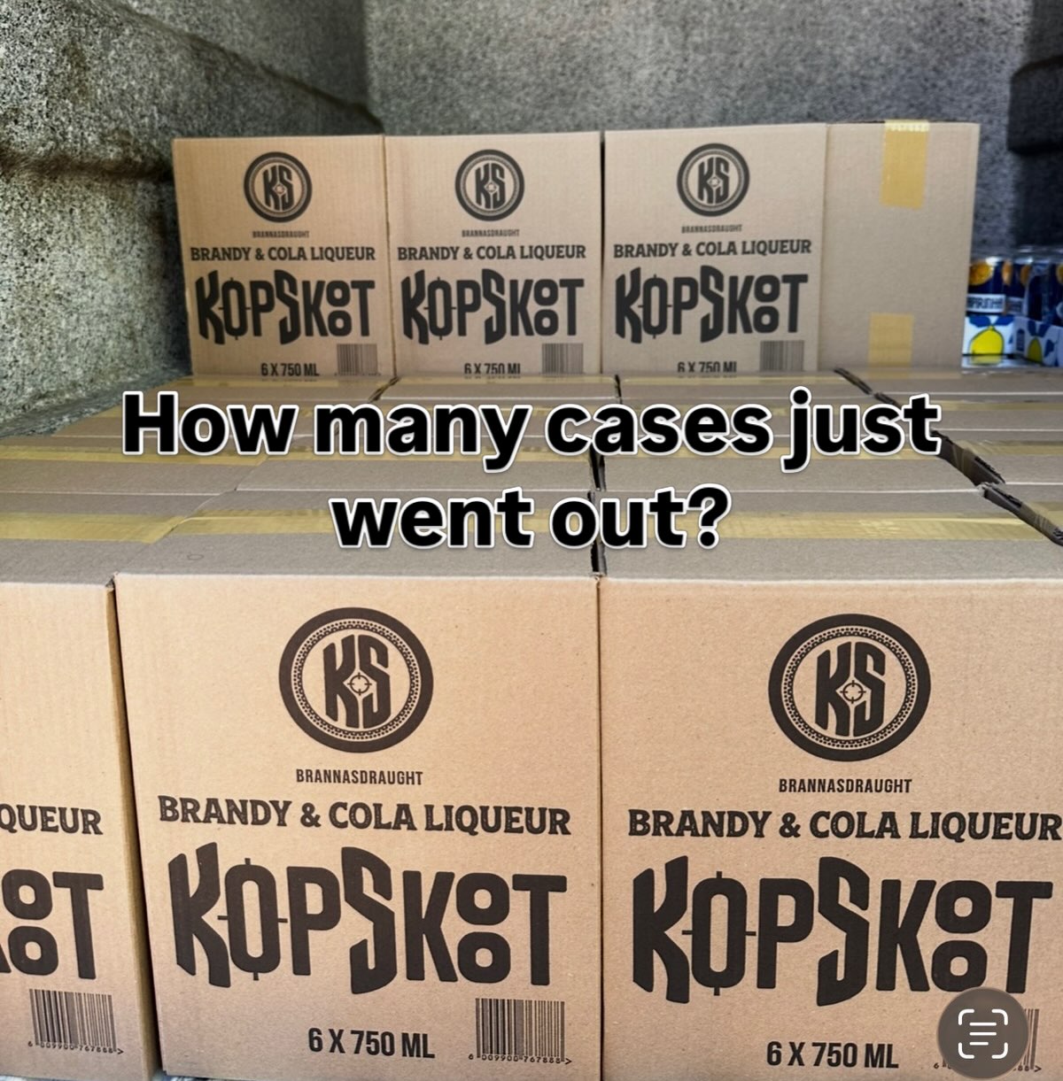 Guess how many cases of KOPSKOOT just got sent out and stand a chance to win a case. #kopskoot #drinkbrannas