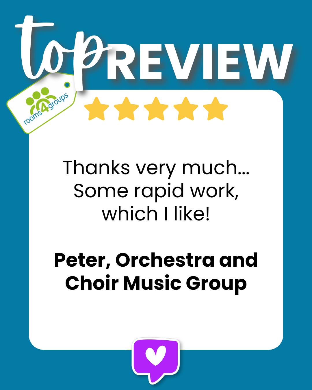 rooms4groups Blog 6 We love a happy customer!
Thanks to Peter for for his comments on his recent booking with us!
#rooms4groups #grouphotels #happycustomer #review #recommendation #wordofmouth #customerservice #customersatisfaction