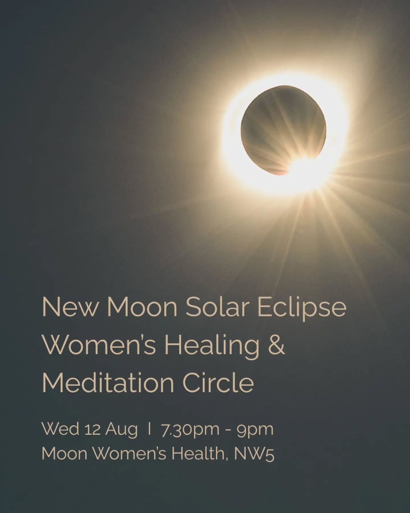 Join Desiree Diaz on Wednesday 12 August, at Moon, for this very special New Moon Circle.
Here in London, we'll experience a 91% solar eclipse just after 7pm - something that won't be exceeded in the UK until 2090.
Sit in circle, with your community, for this momentous, celestial moment.
Feel the beat of the drum merge with your own heart and set your intentions for the coming days.
Spaces are limited.
Find more details via the link in our bio.
#newmoon
#solareclipse2026
#womenscircle