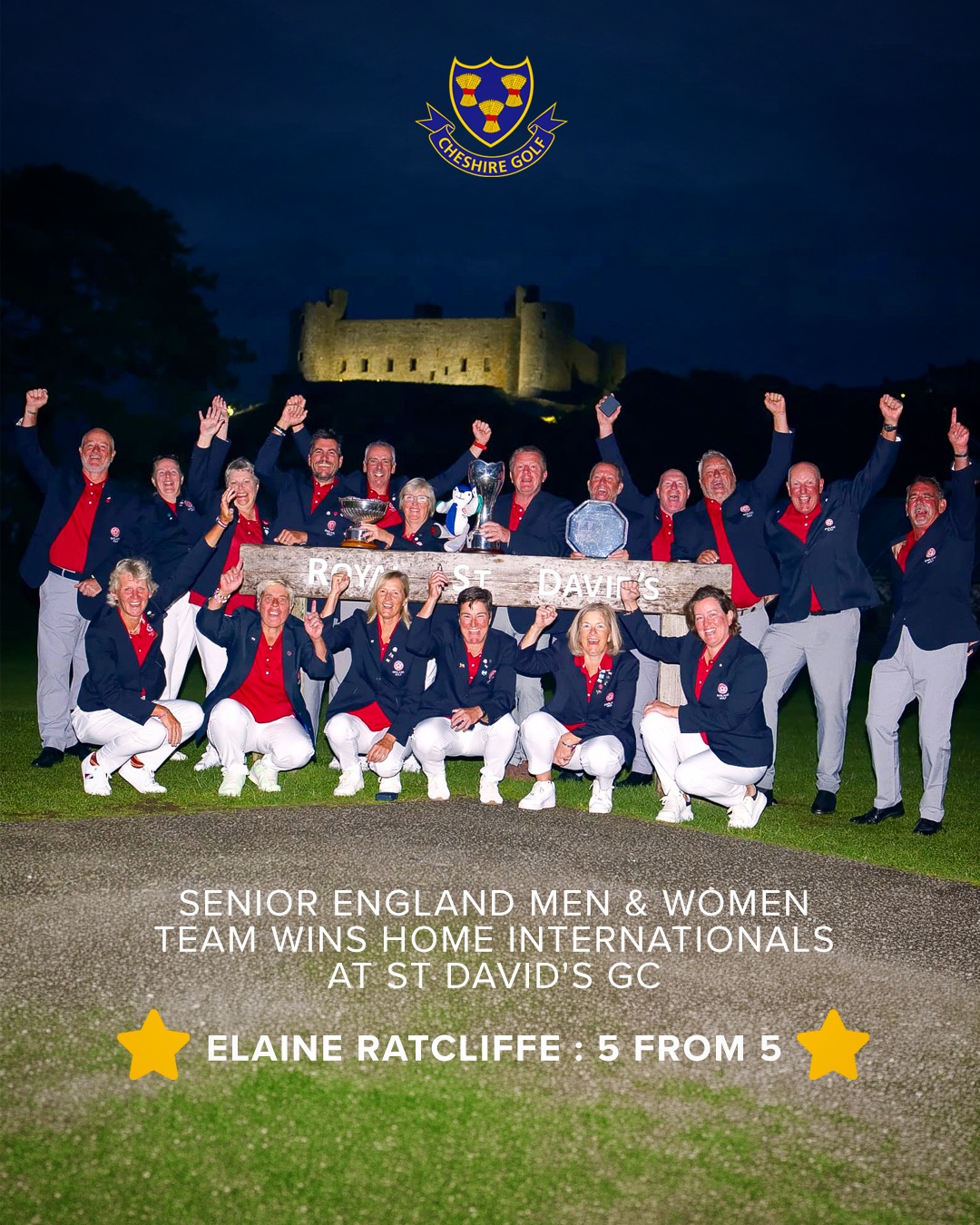 The Senior England Men and Women's teams won the Home Internationals at St David's GC last week.
Bo