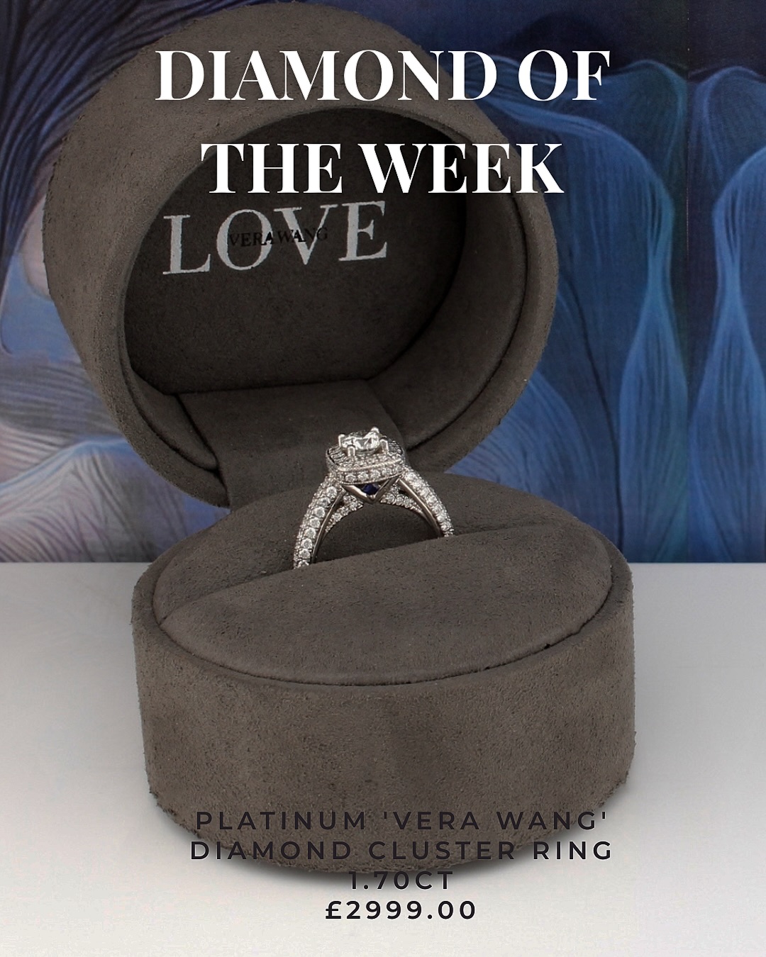 💍 Diamond Of The Week 💍
Meet the pre-owned platinum Vera Wang Love ring, and it is a showstopper!
A cushion shaped head, claw set with a round brilliant cut diamond, is surrounded by a halo of sparkling round brilliant cut diamonds. 💎 The rounded shoulders are pavé set with even more diamonds for the sparkle carried all the way around the finger ⭐️
With an estimated 1.70 carat total diamond weight. 💎
Fingers size N, fully hallmarked and is supplied with certificated valuation.
Designer glamour at a pre-owned price and a ring this good won’t hang around for long 😉
Pop into store , message us or follow the link in bio for more information 🔗🔗